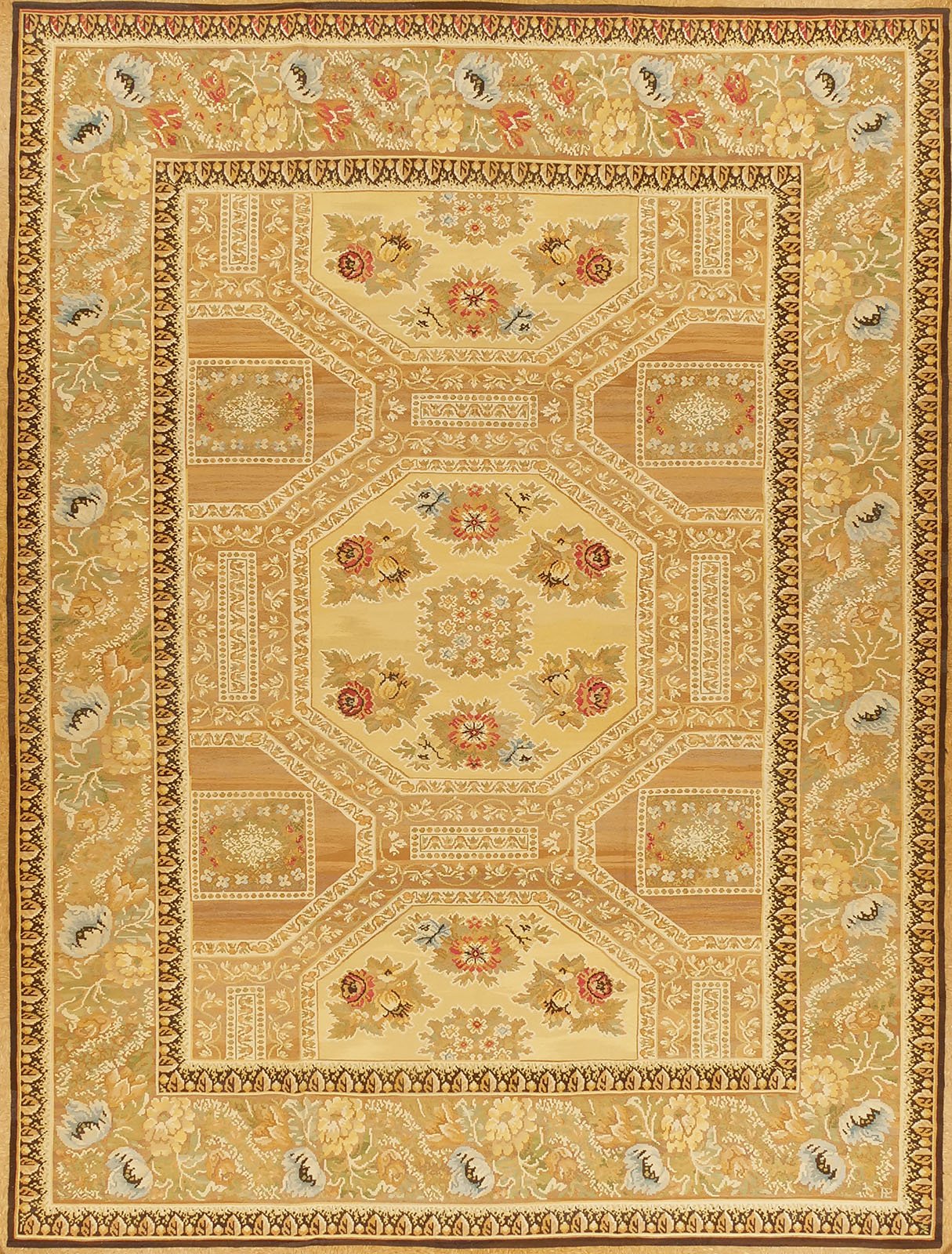 12.1 x 16 Abadjian Aubusson Rug 914-C