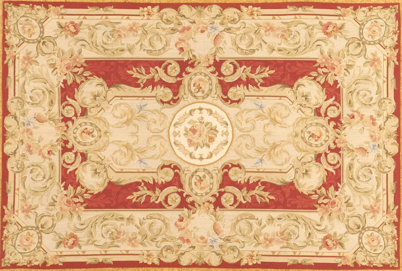 French Aubusson design needlepoint rug in size 4 x 6