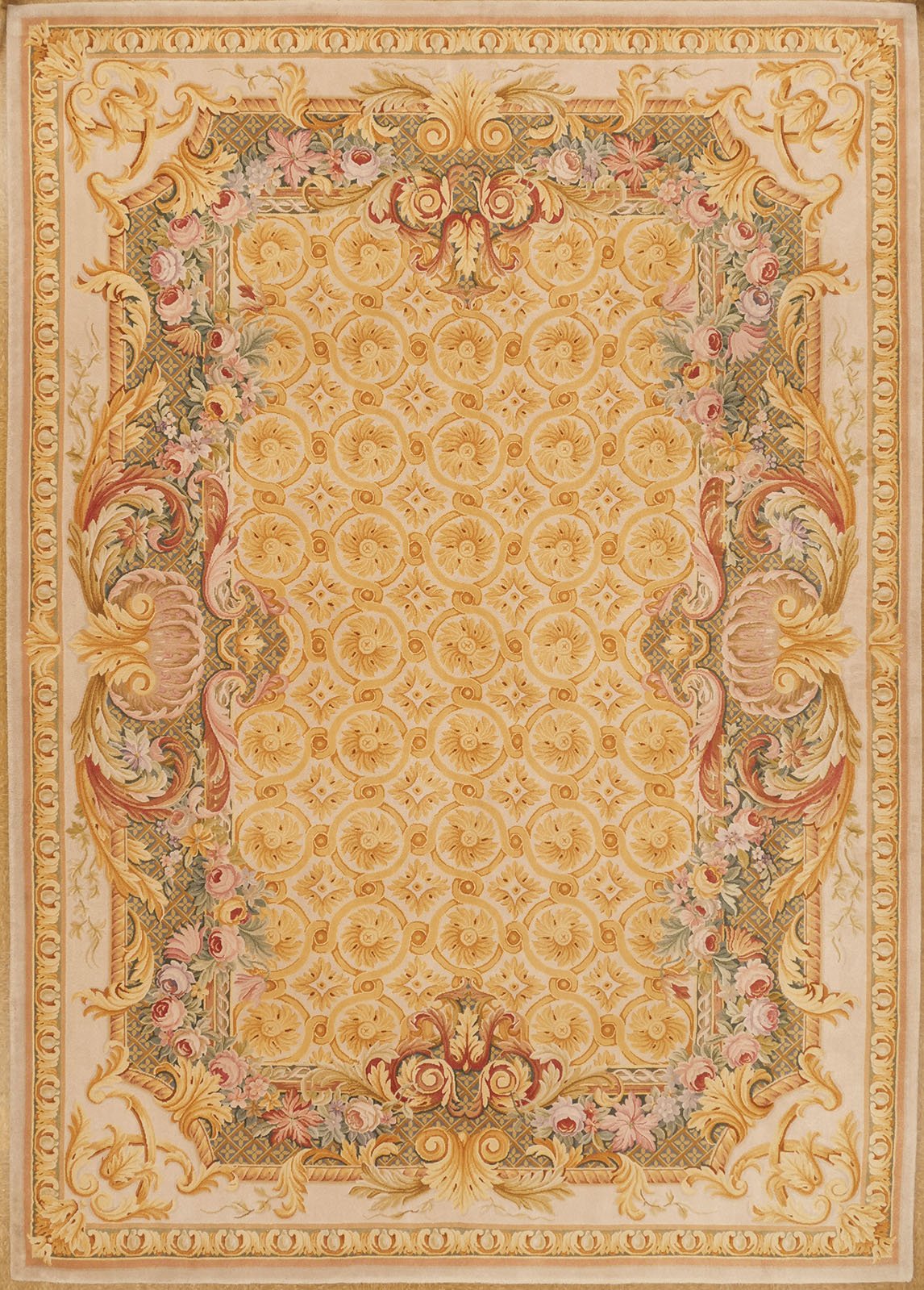 10 x 14.1 Savonnerie Carpet 26Q S-182