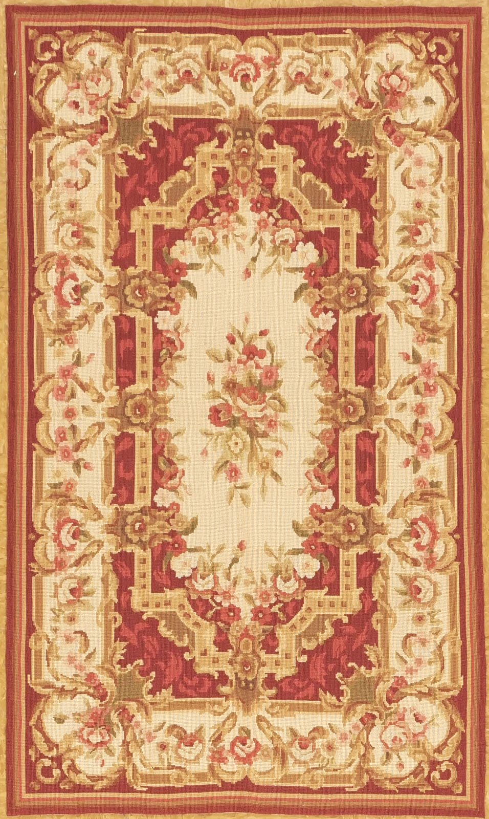 2.11+x+5+Needlepoint rug with French aubusson design