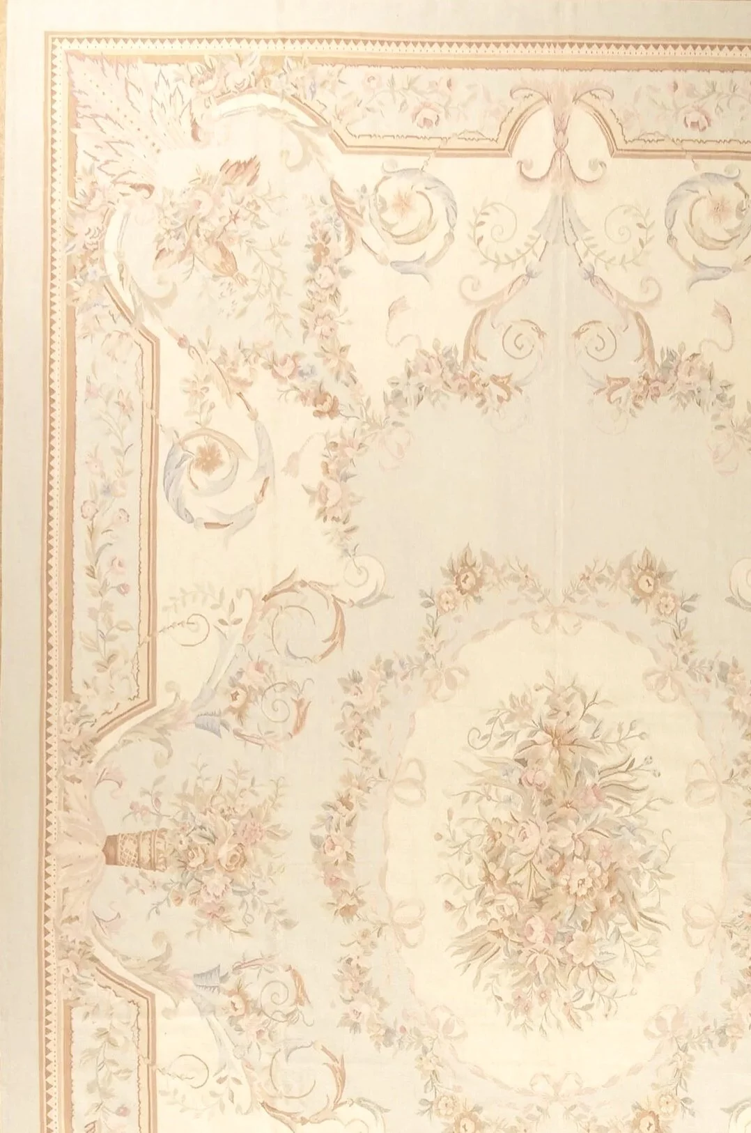 12 x 18.5 Aubusson Rug 1108-Blue