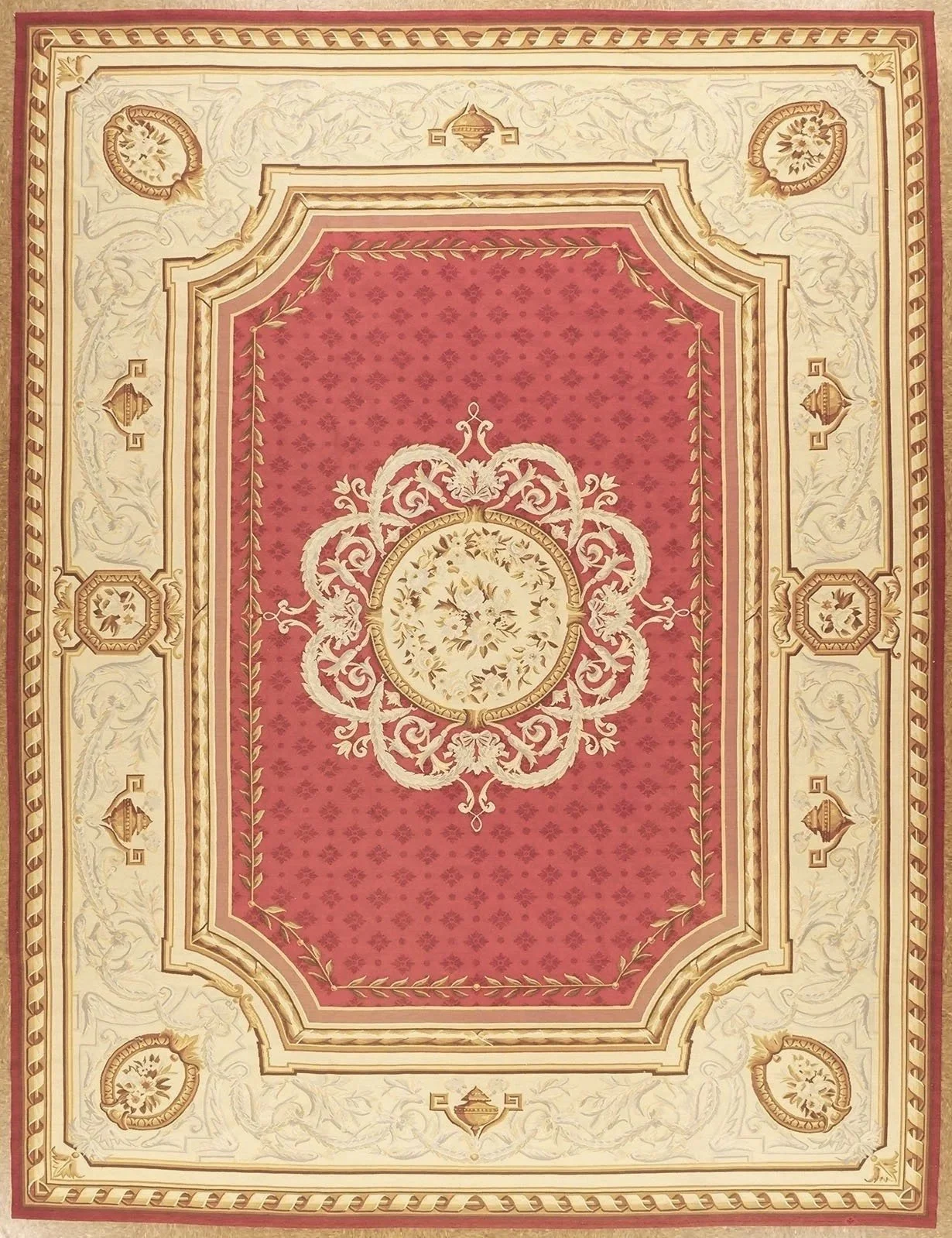 9 x 11.9 Aubusson Carpet 5072A
