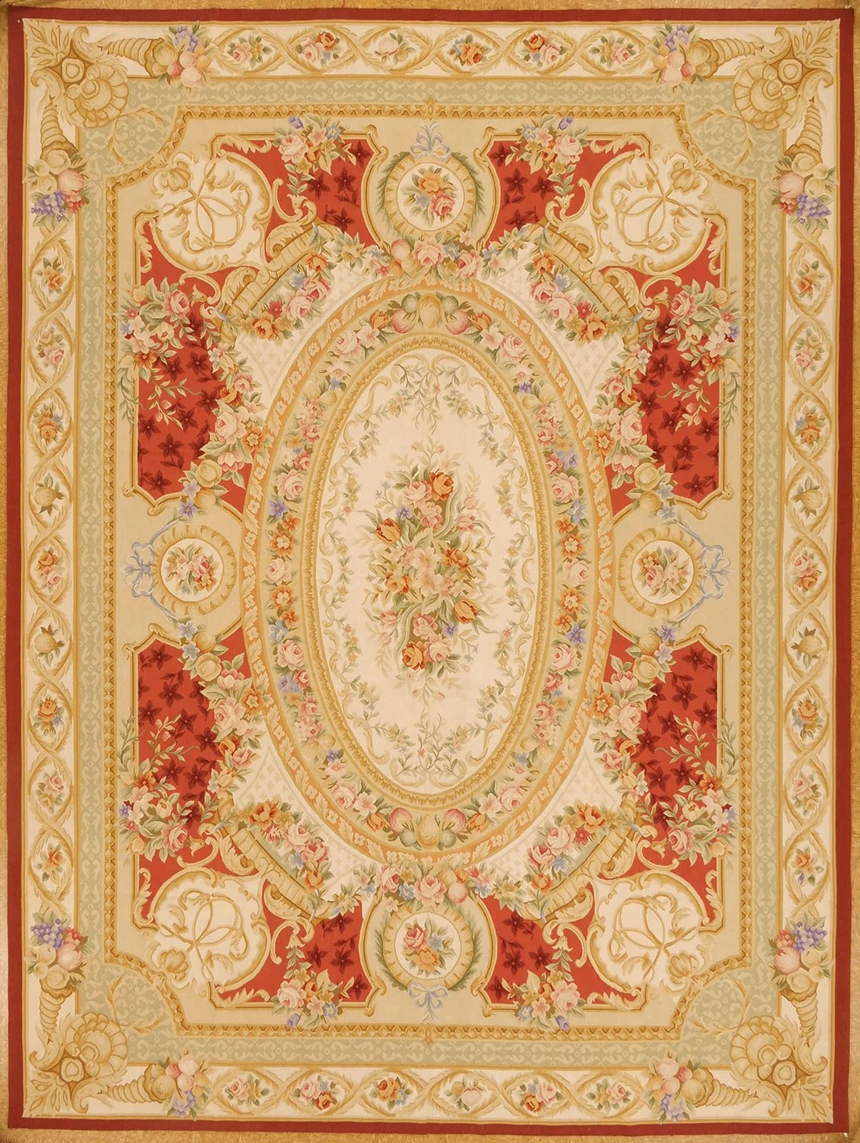 9.1 x 12 Aubusson Carpet 292-R