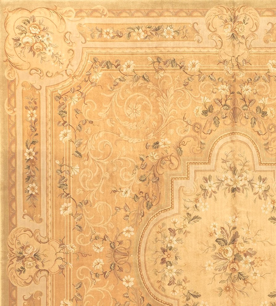 Square savonnerie rug
