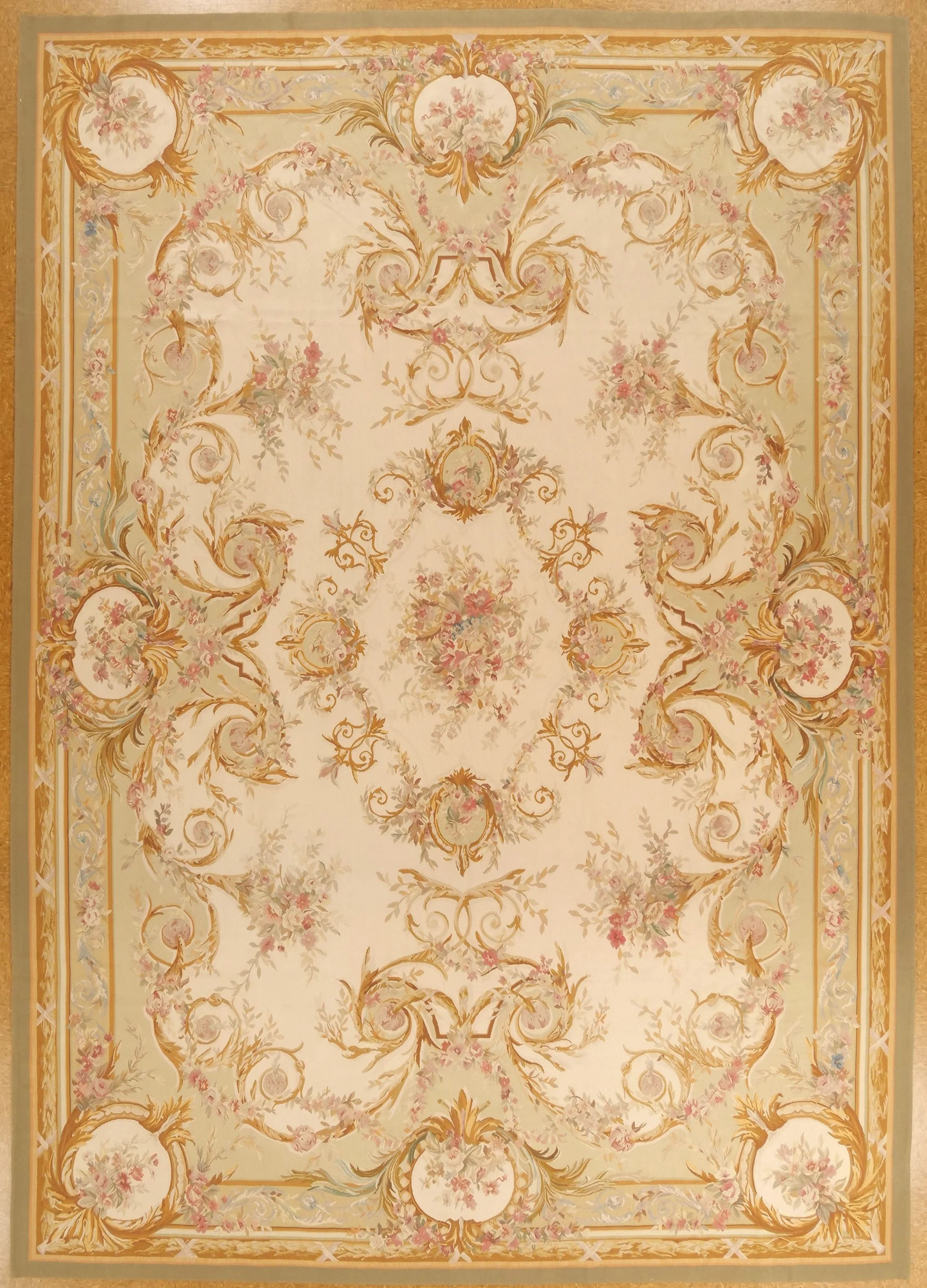 10 x 14.1 Aubusson Rug Style 215-G