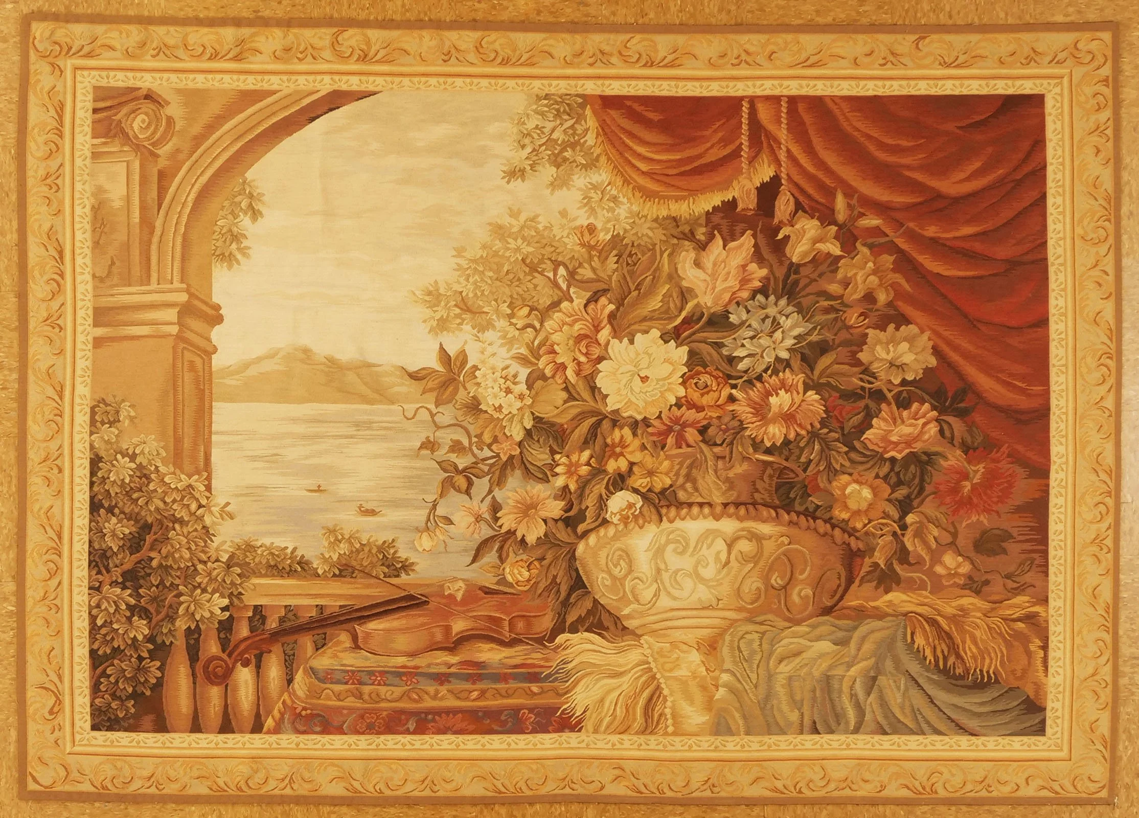5.5 x 7.8 Aubusson Tapestry 9940