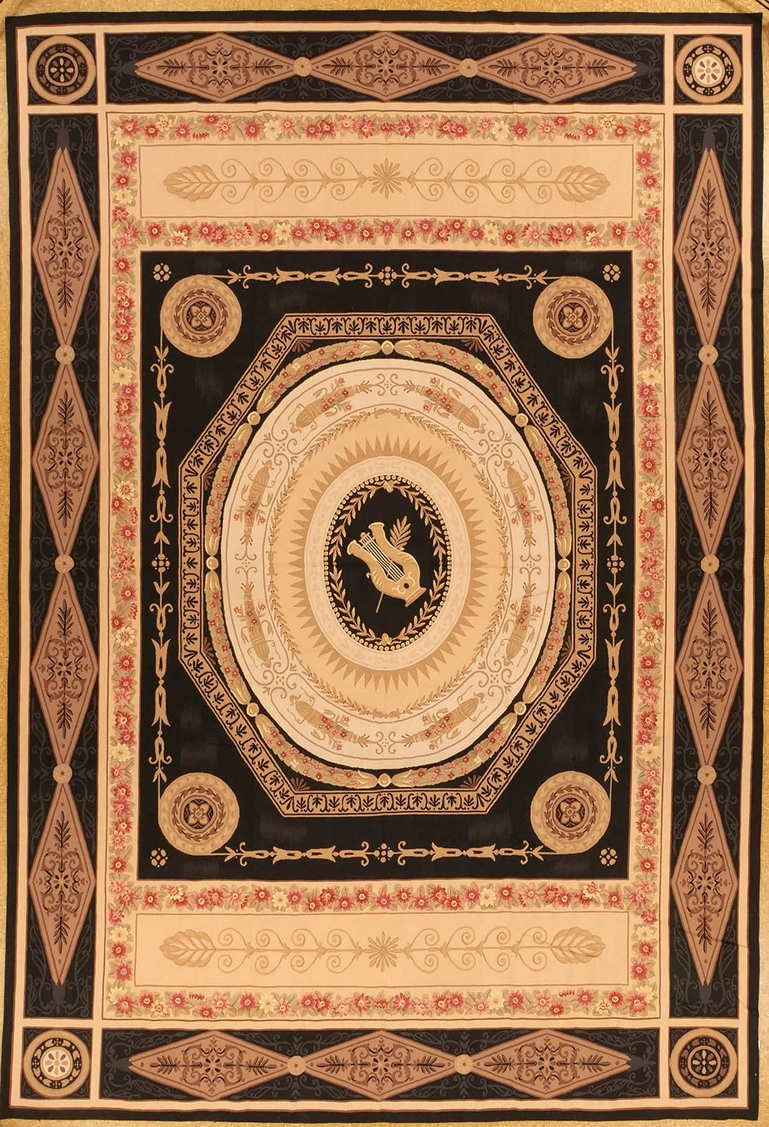 10.8 x 15.9 Aubusson Rug 5014