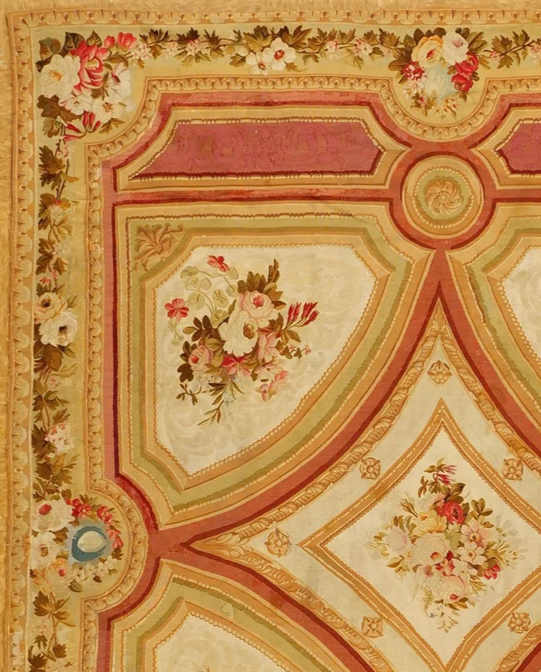 Antique French Aubusson Rug