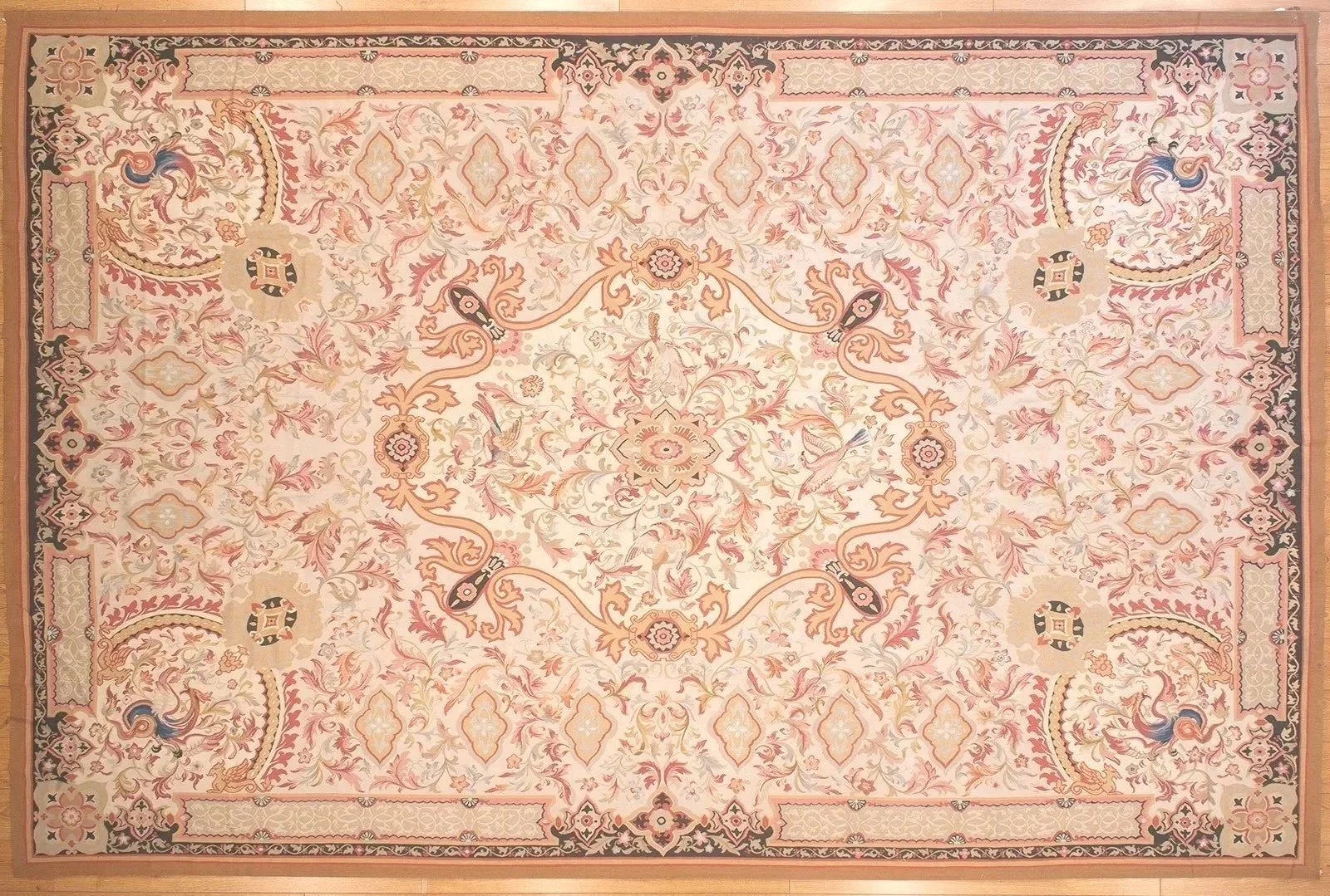 bessarabian handwoven Aubusson-rug size 10.8 x 16