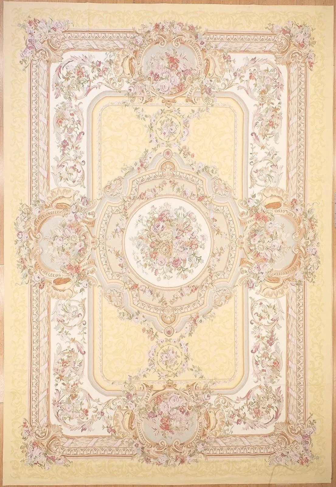 10.11-x-16-Aubusson-139-Yellow handwoven new aubusson rug