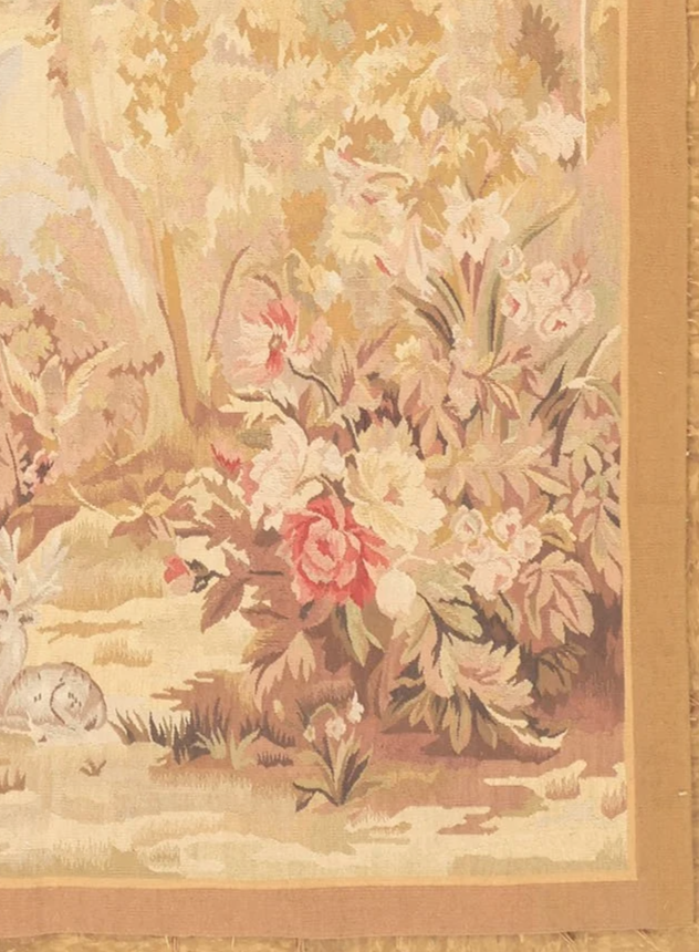 5.11 x 4.5 handwoven pastel landscape tapestry