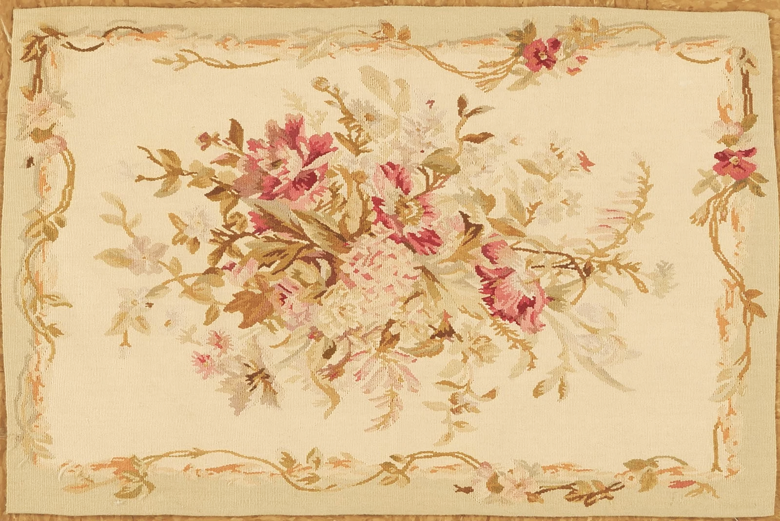 pastel handwoven aubusson carpet size 2 x 3