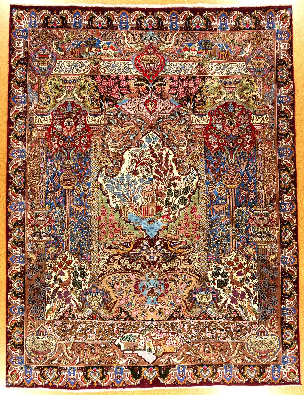 9.8 x 13.8 Persian Kashmar 9693 .JPG