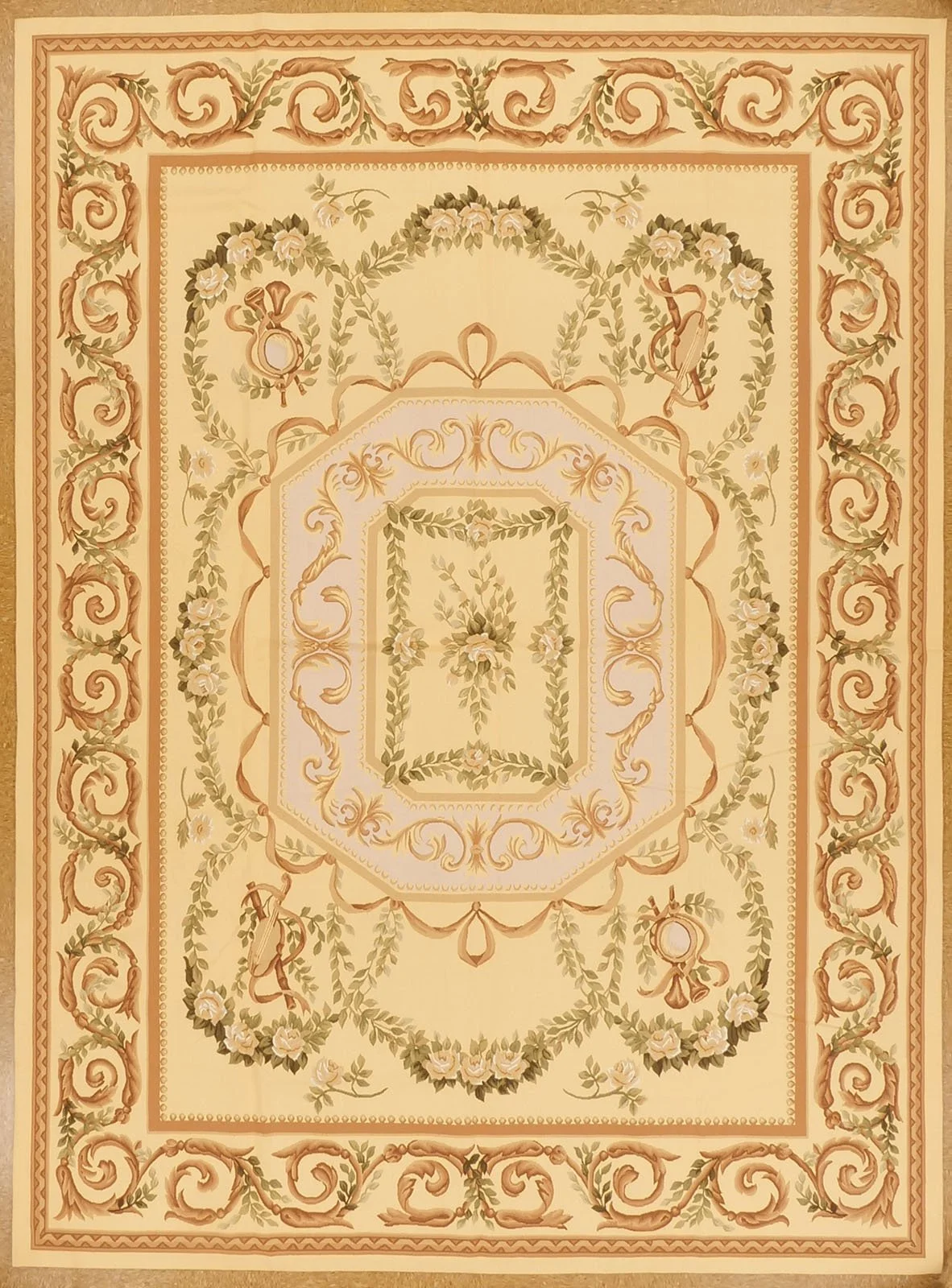 8.11 x 12.1 Aubusson Rug 5100