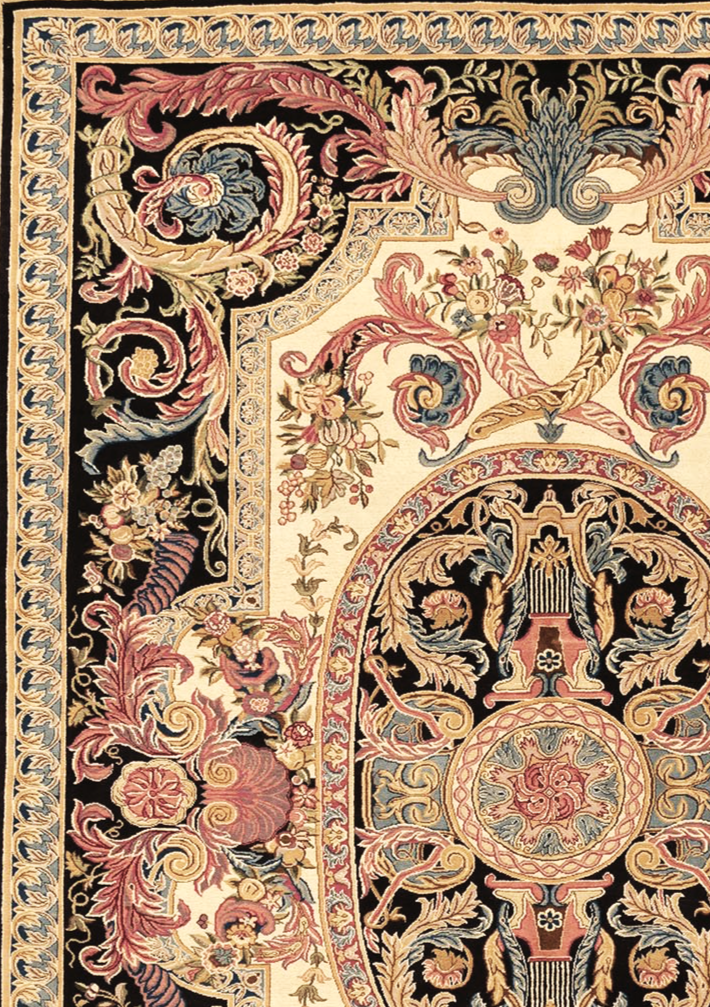 9.10 x 13.11 Abadjian Savonnerie Carpet S-408 Made In Europe