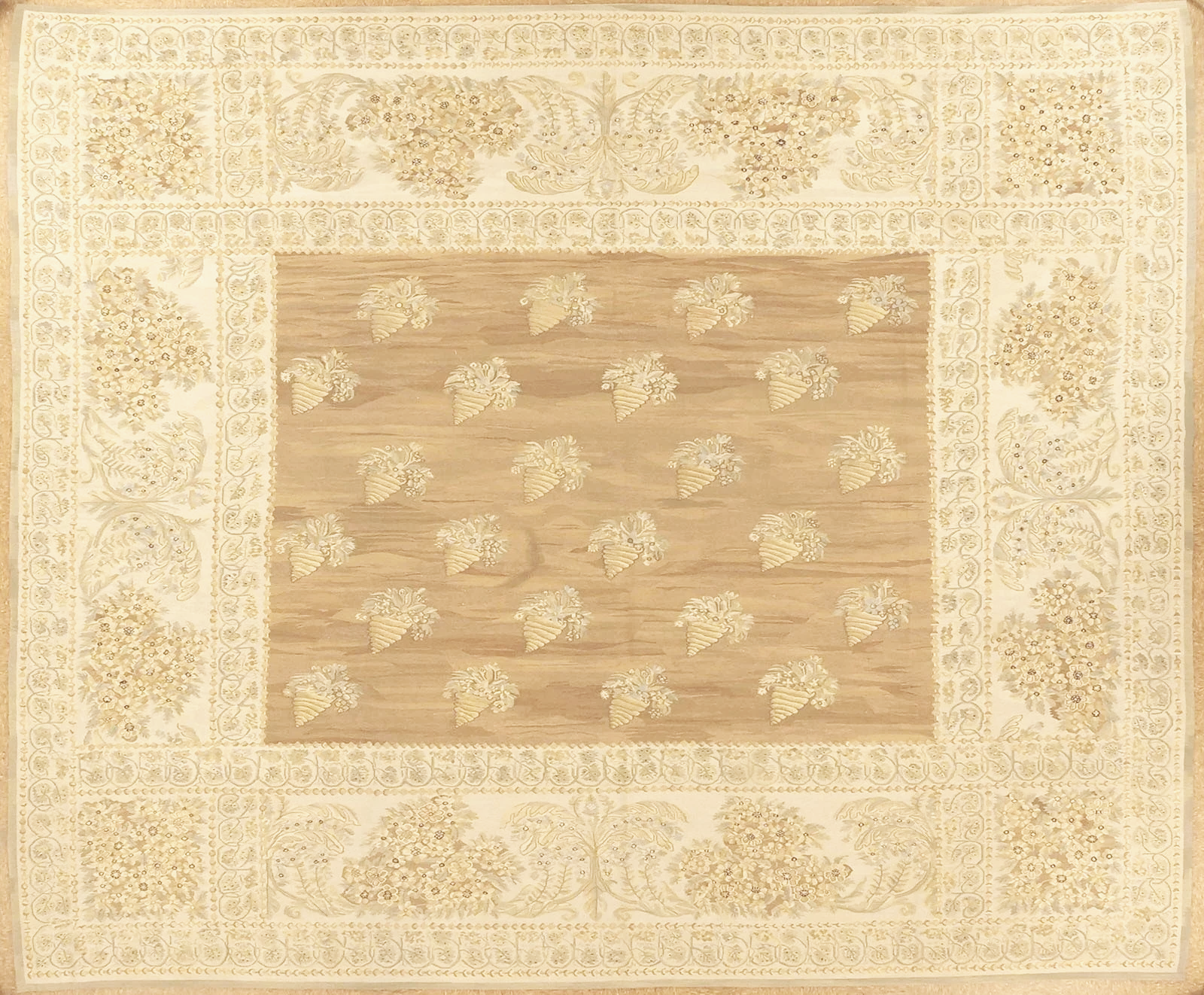 12.5 x 14.11 handwoven european aubusson carpet