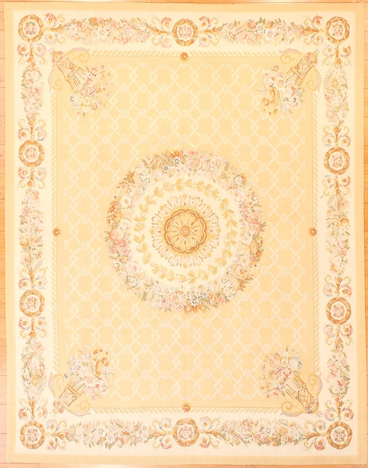 Yellow Aubusson Rug