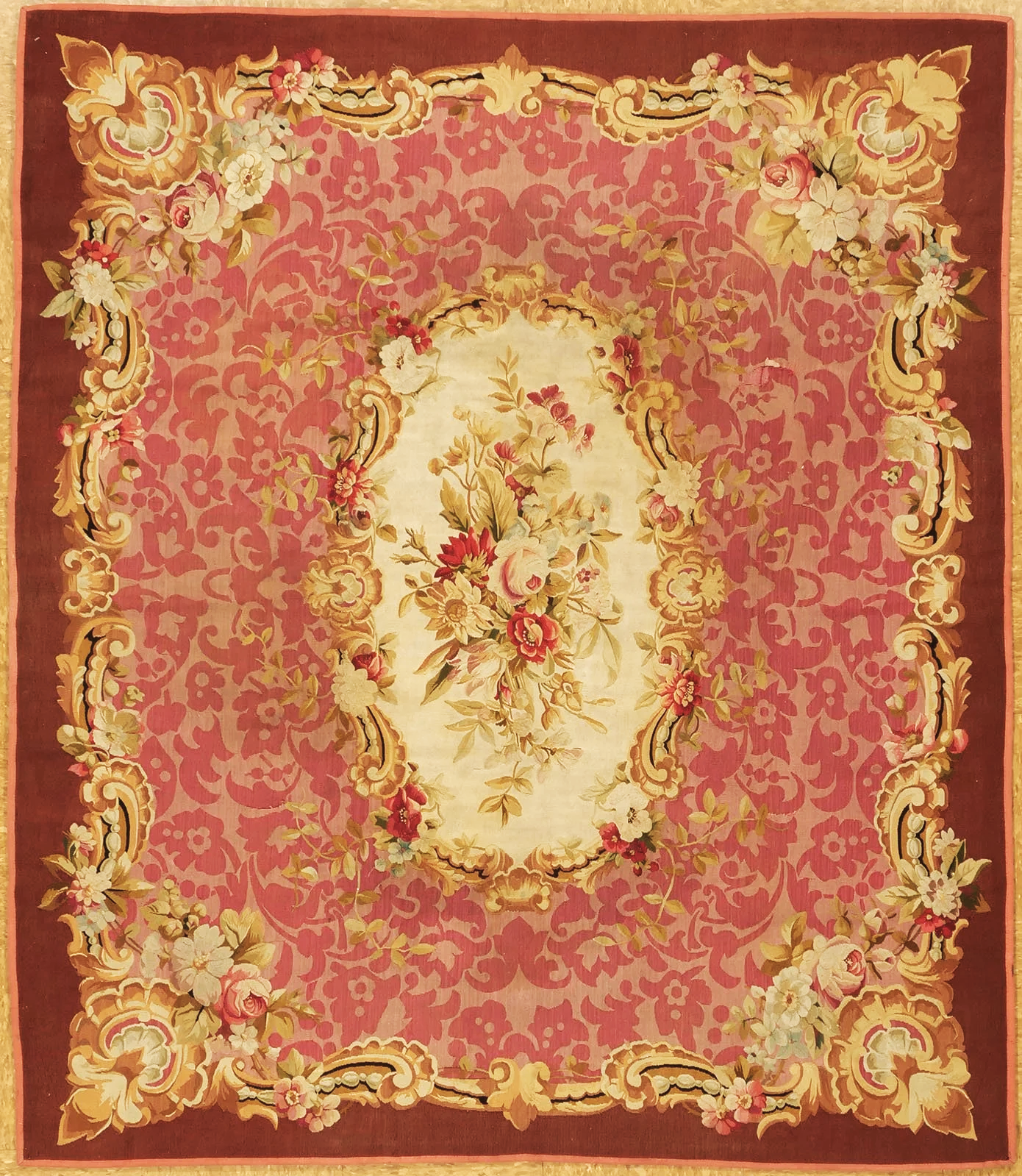 5 x 6.10 Antique French Aubusson 1202