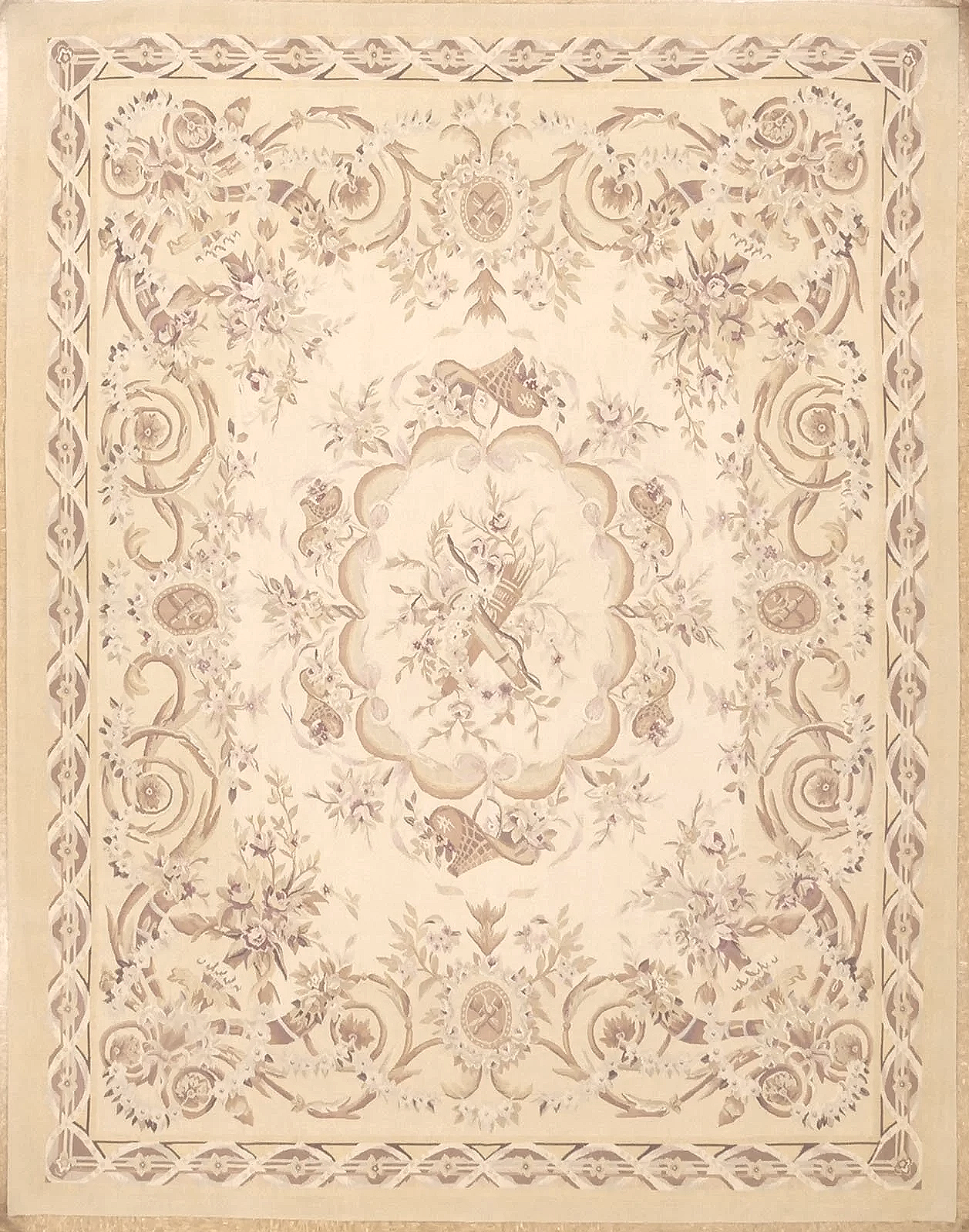 8.1 x 10.5 Aubusson Rug 1299