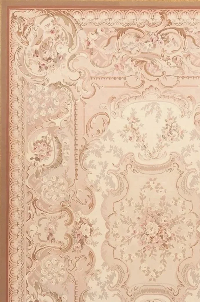 New handwoven french aubusson rug in size 12.1 x 18.2