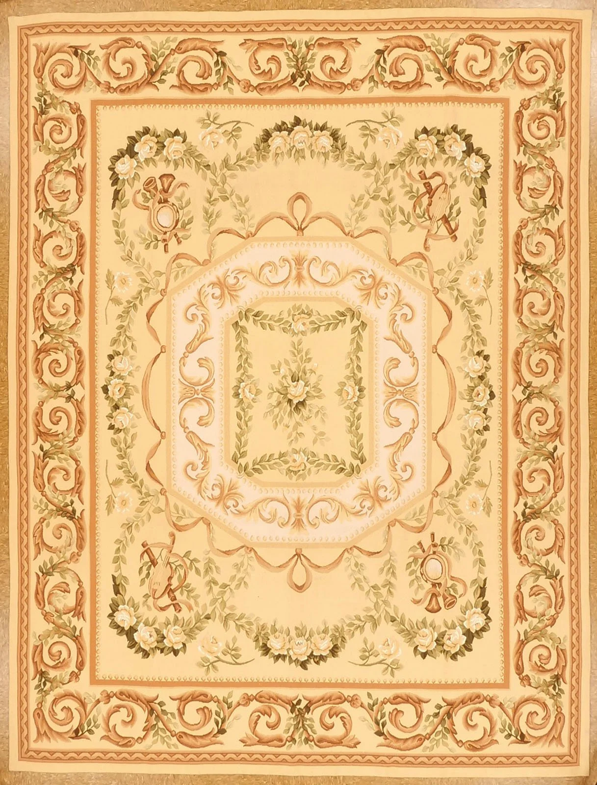 7.8 x 10.1 Aubusson Rug 5100