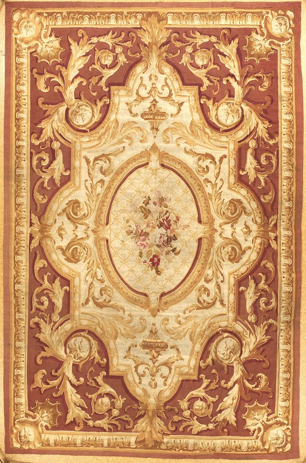 10 x 15.2 Antique French Aubusson 1278