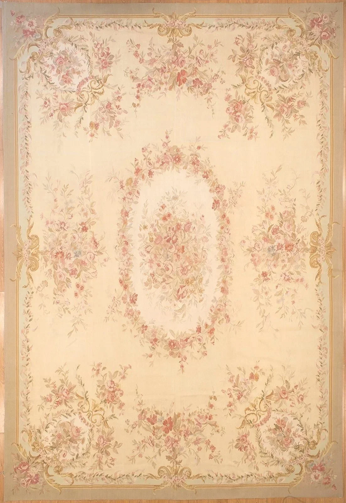 10.11-x-16-Aubusson new yellow aubusson rug