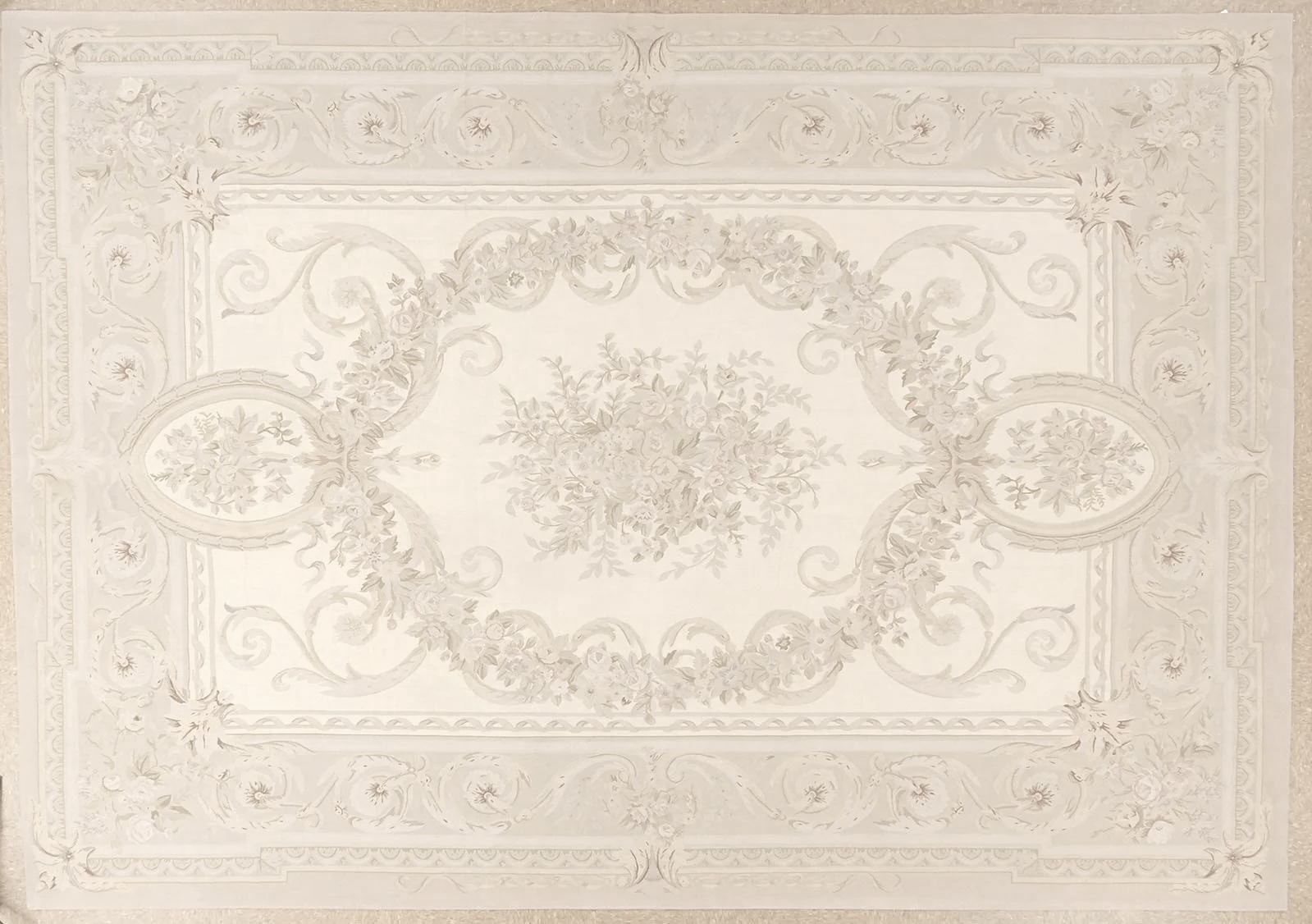 new soft pastel handwoven Aubussonn carpet