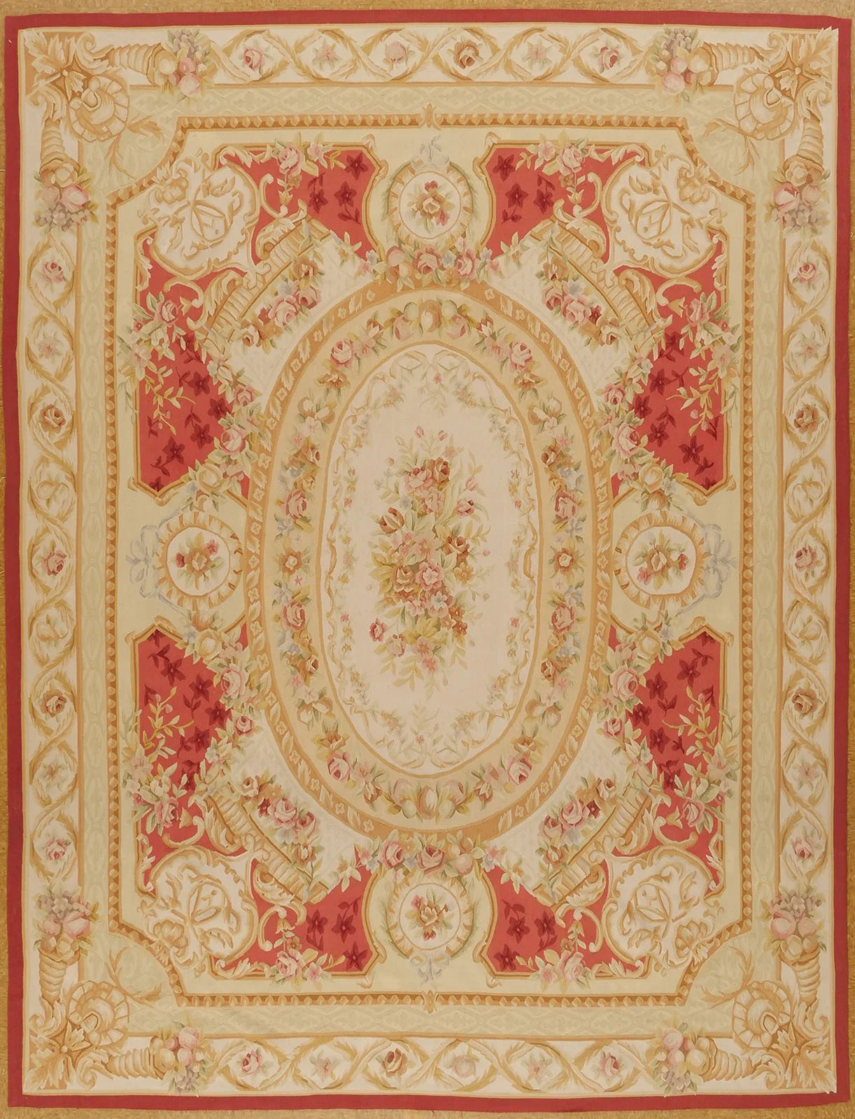 8 x 10.6 Aubusson Rug 292-R