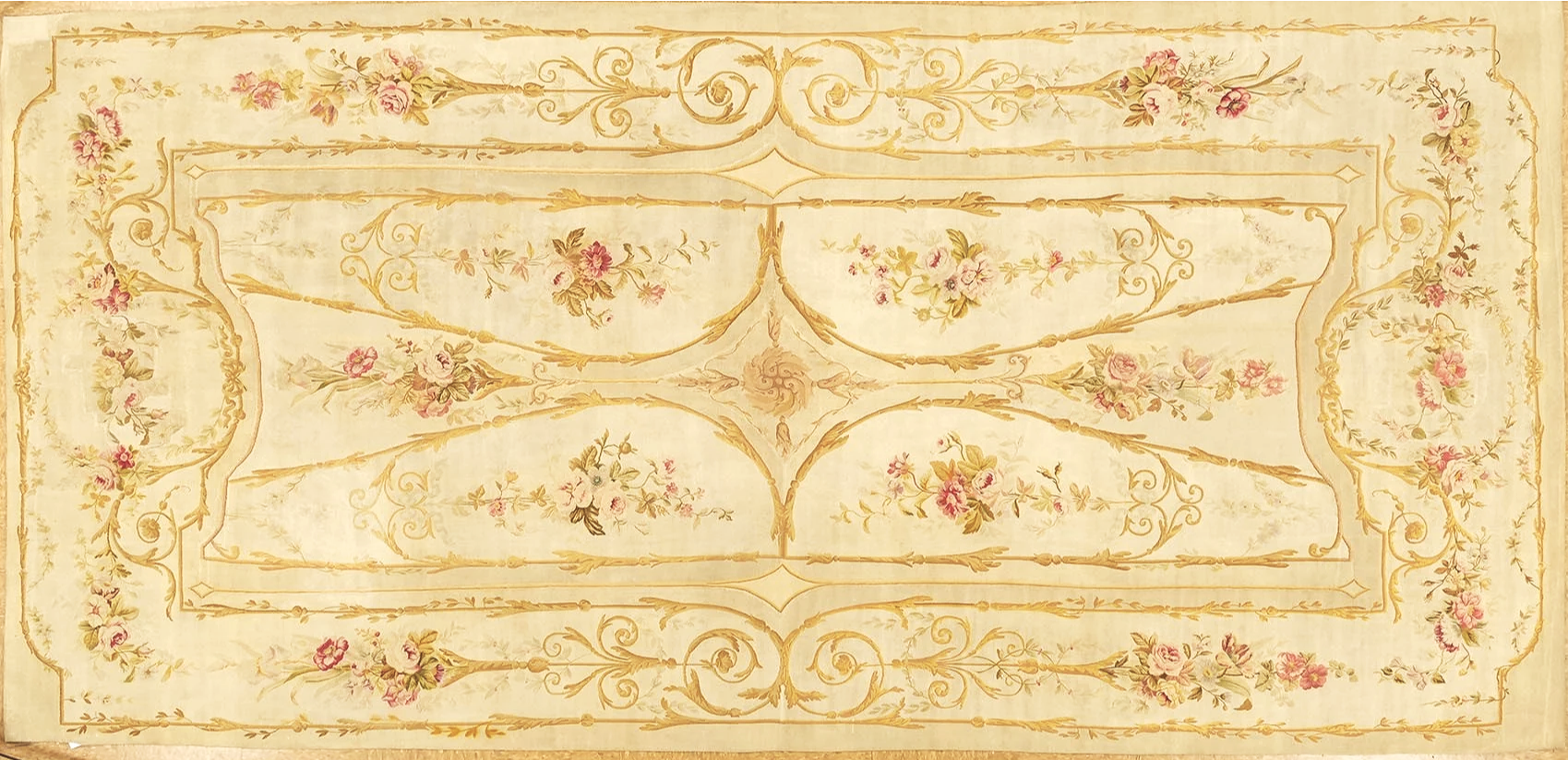 Antique French Original Aubusson Carpet