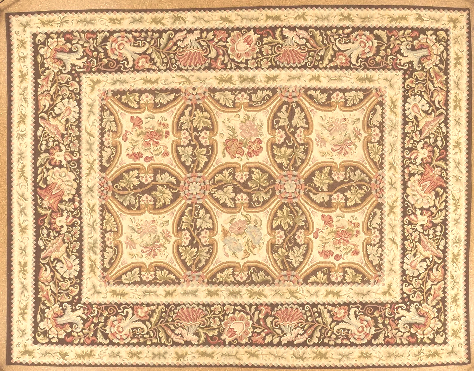 Handwoven woolen bessarabian carpet woven in Europe