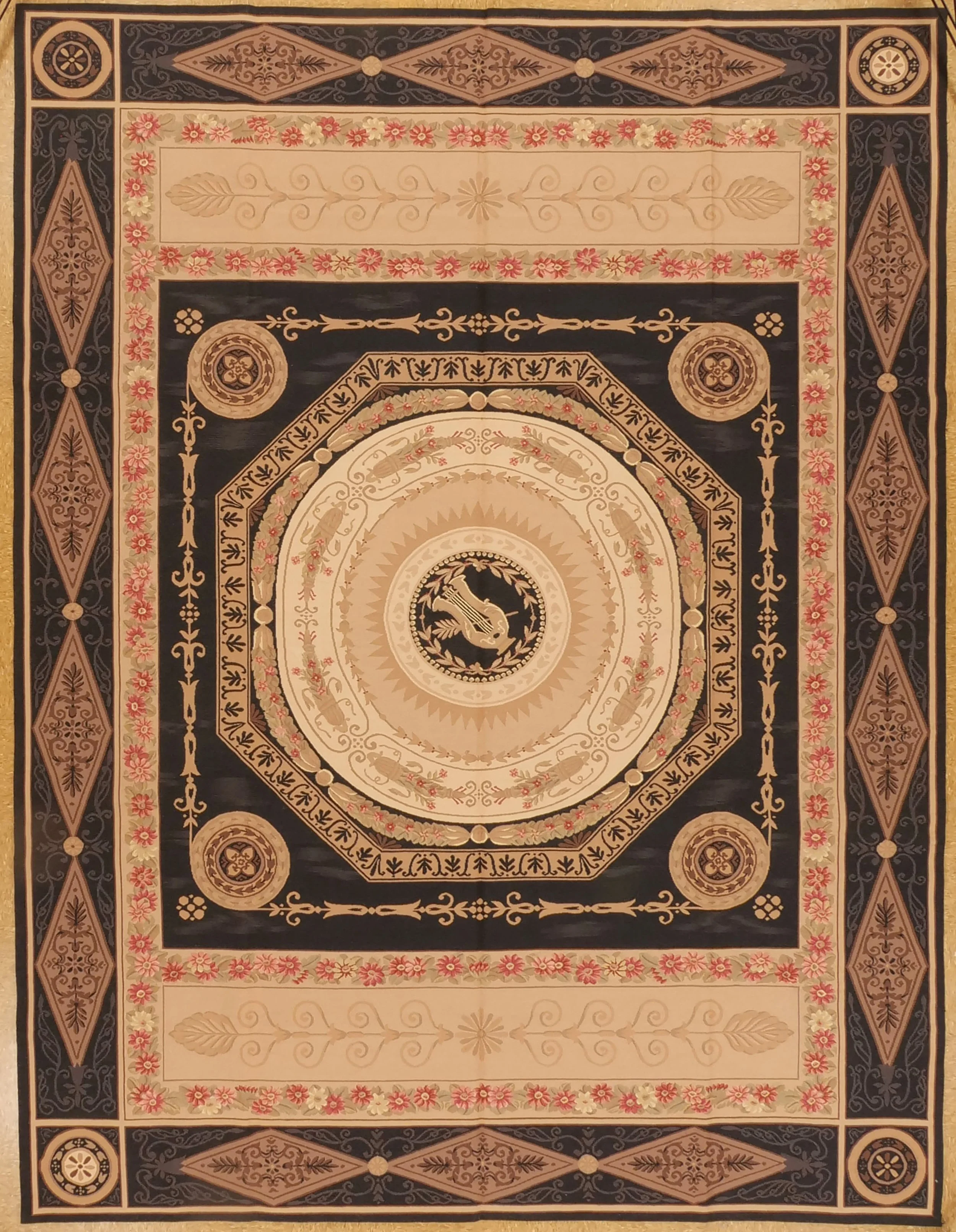 9.1 x 11.9 Aubusson Rug 5014
