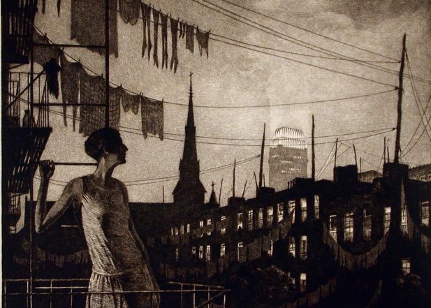 Martin Lewis, The Glow of the City (1929). 
