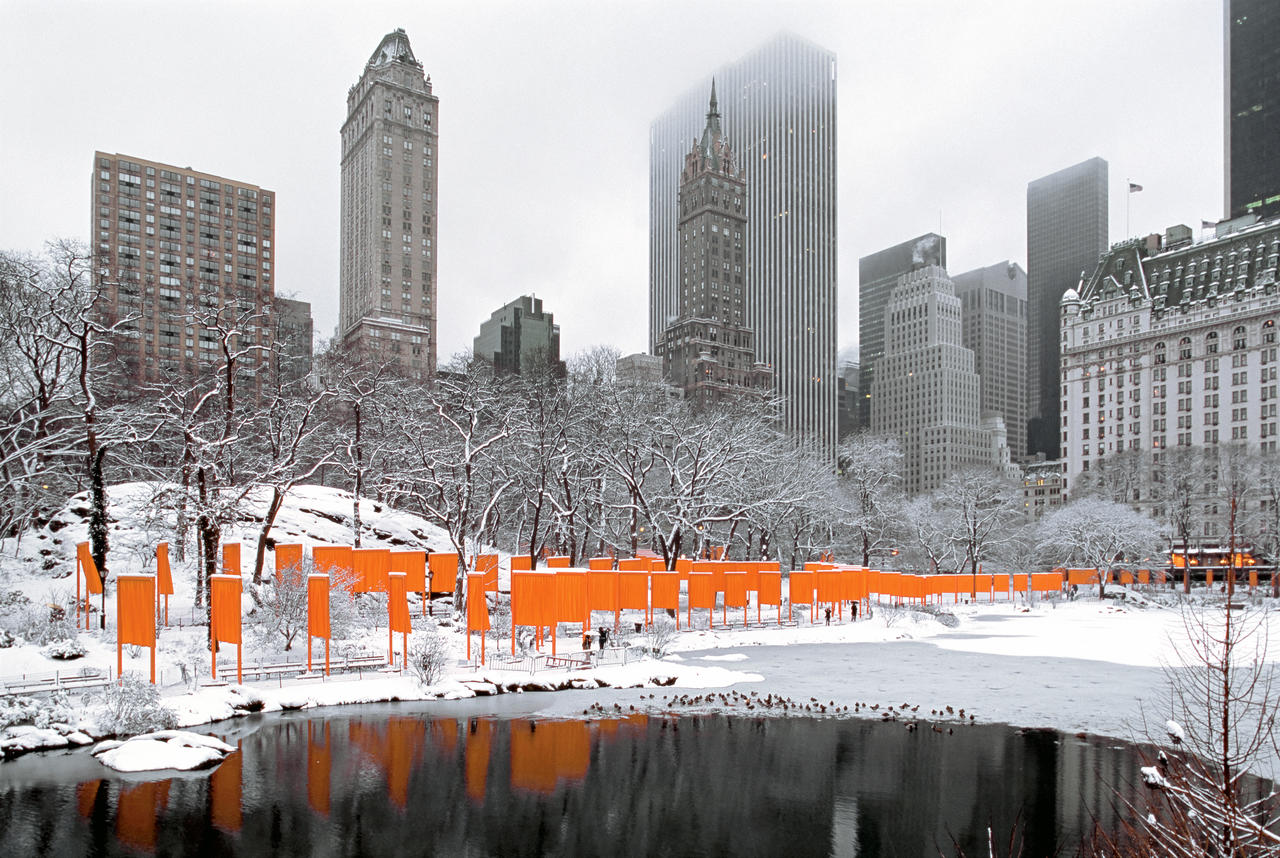 Christo and Jeanne-Claude, The Gates , Central Park, New York City, 1979-2005 Photo: Wolfgang Volz © 2005 Christo and Jeanne-Claude