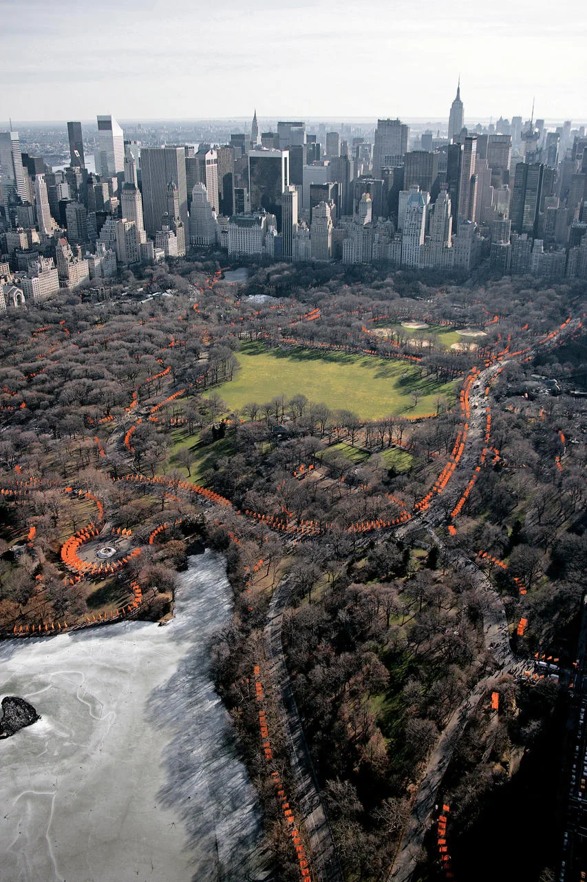 Christo and Jeanne-Claude, The Gates , Central Park, New York City, 1979-2005 Photo: Wolfgang Volz © 2005 Christo and Jeanne-Claude