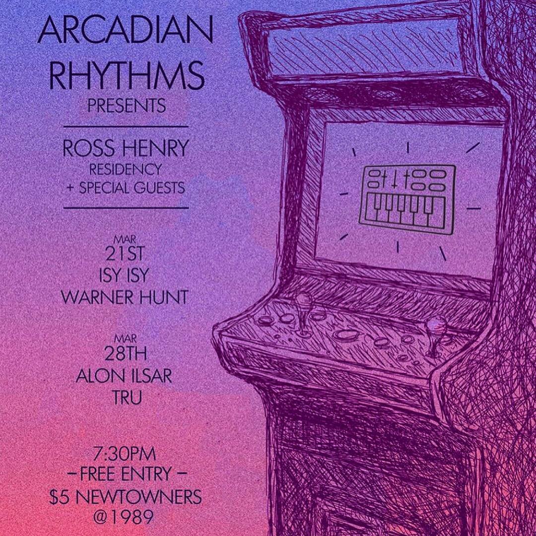 Tonight we kick off  @arcadianrhythms at @1989arcadebar. Joins us as @warnerhuntmusic, @isy_isymusic and myself fill the night with noise. Free entry, $5 newtowners.