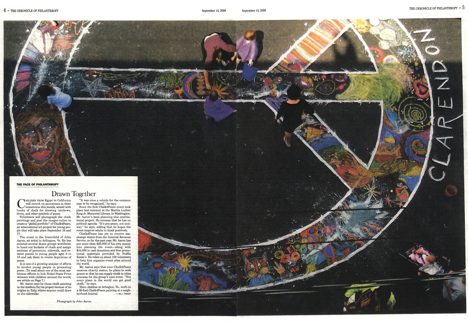 Article from Chronicle of Philanthropy Sept. 2006