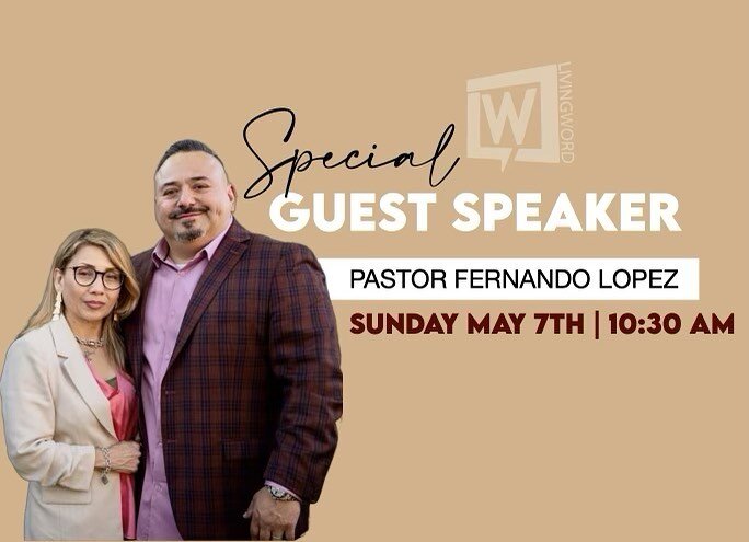 Join us for our Sunday Service at 10:30am! We will be having Guest Speaker Pastor Fernando from Living Word of Merced! We can&rsquo;t wait to worship with you and be sure to invite someone out!