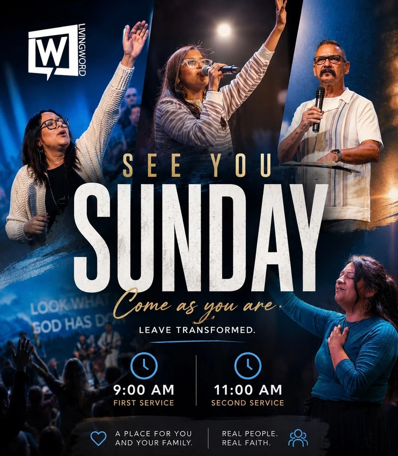 Sunday is almost here! 🙌
Join us at 9:00 AM or 11:00 AM for a time of worship, community, and an encouraging message from God&rsquo;s Word.
Bring a friend&mdash;we can&rsquo;t wait to see you!
