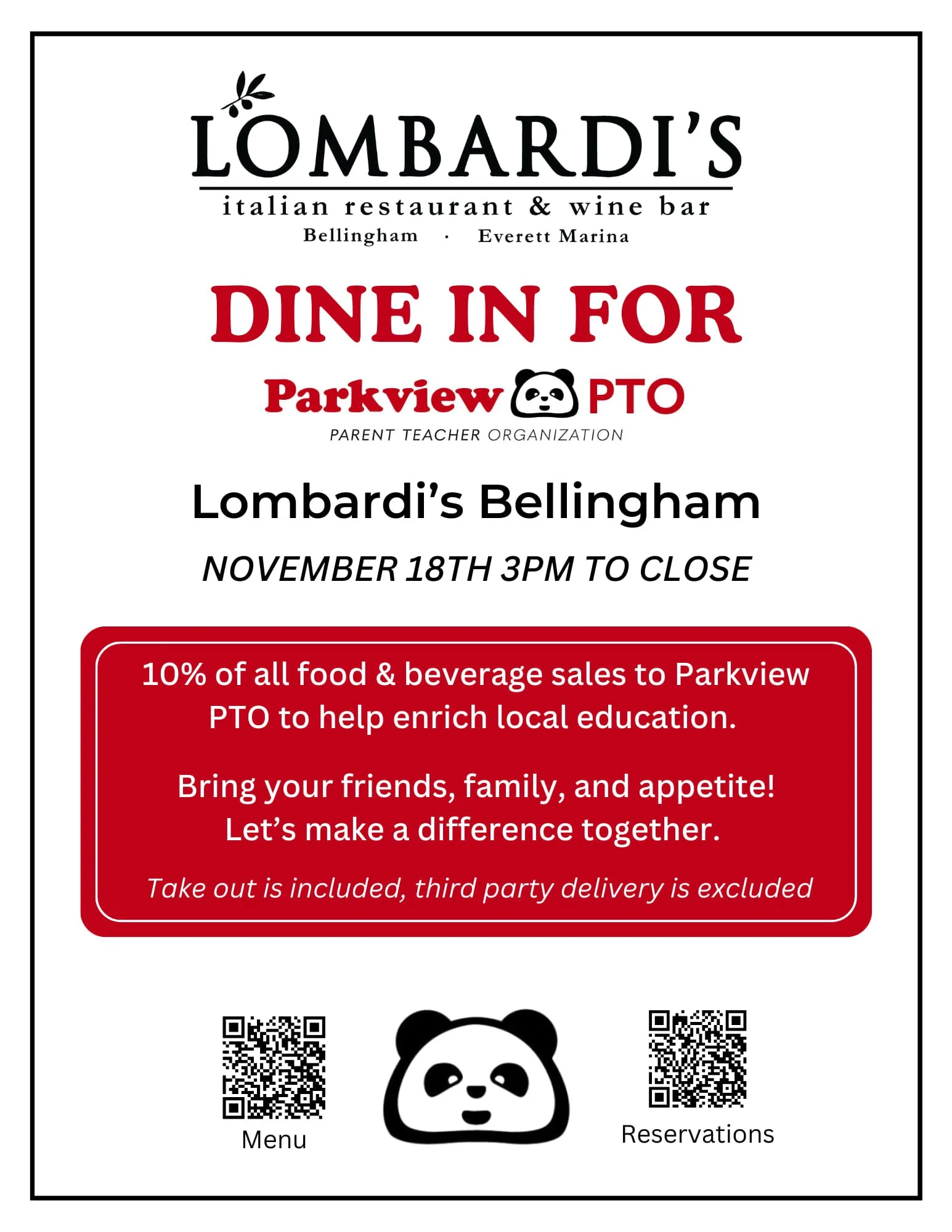 Dine Out at Lombardis