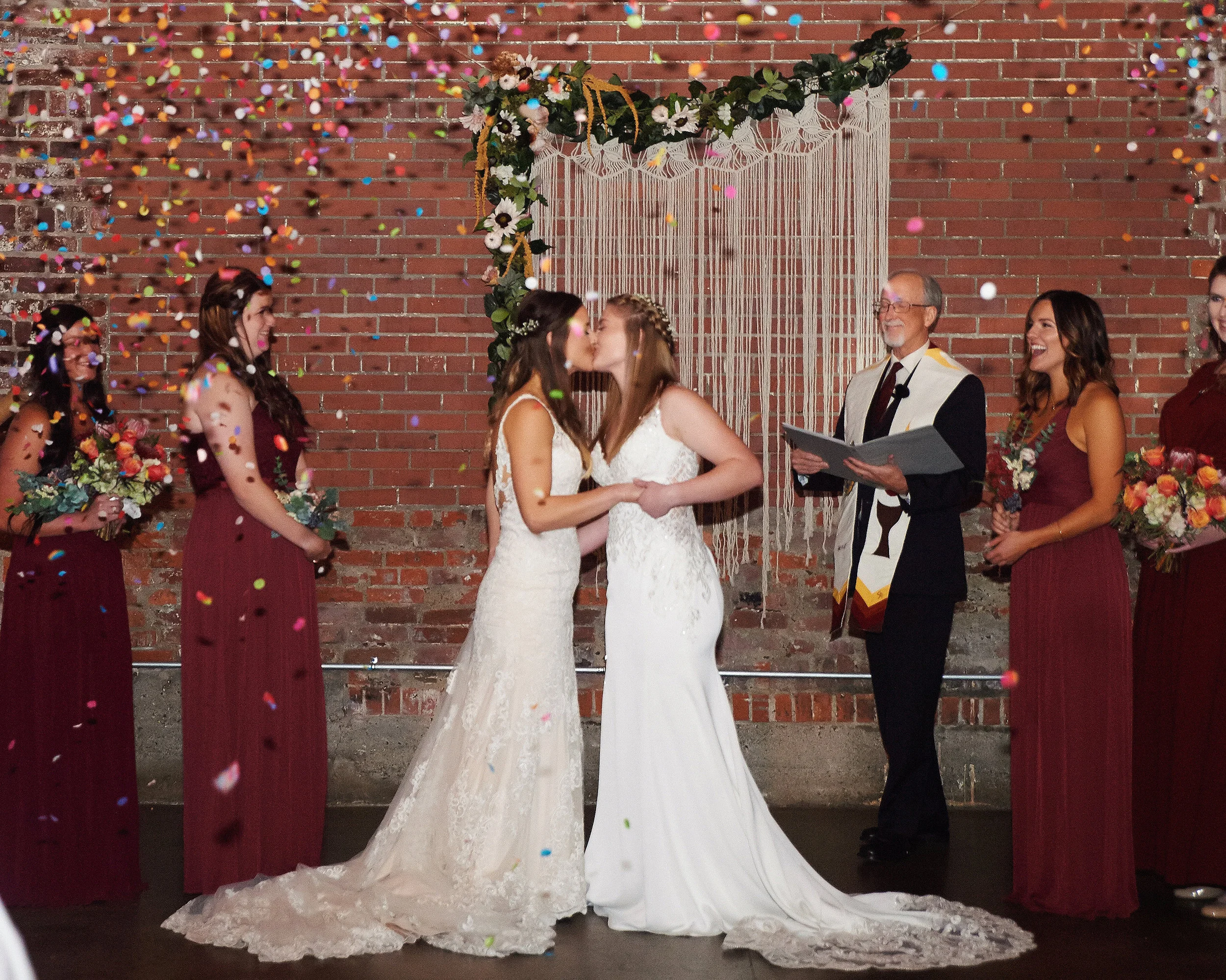 Kiss, cling and bling—what a moment! Venue: Industry, Indianapolis