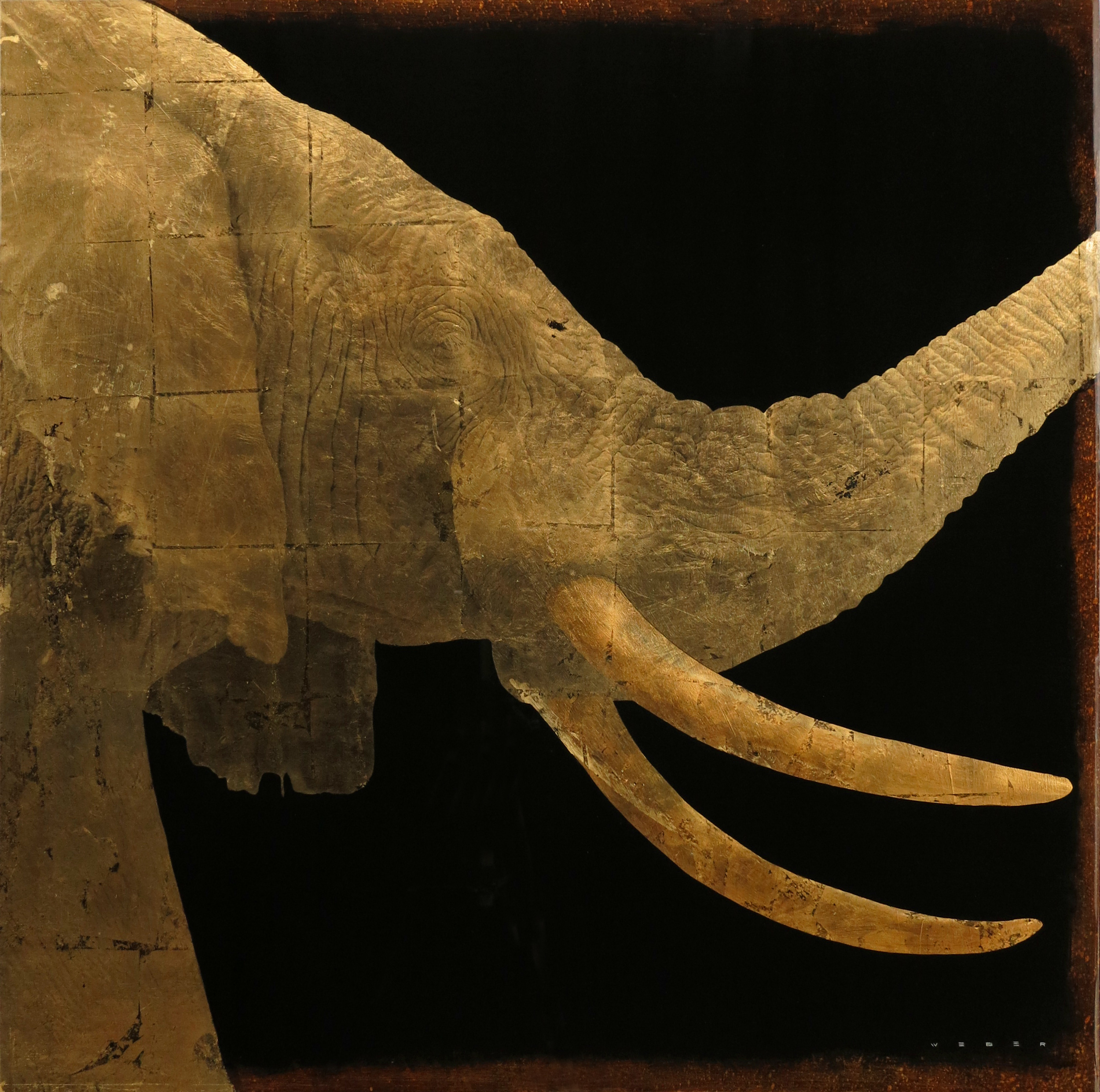 ELEPHANT PROFILE, 40 X 40, $7,500 USD