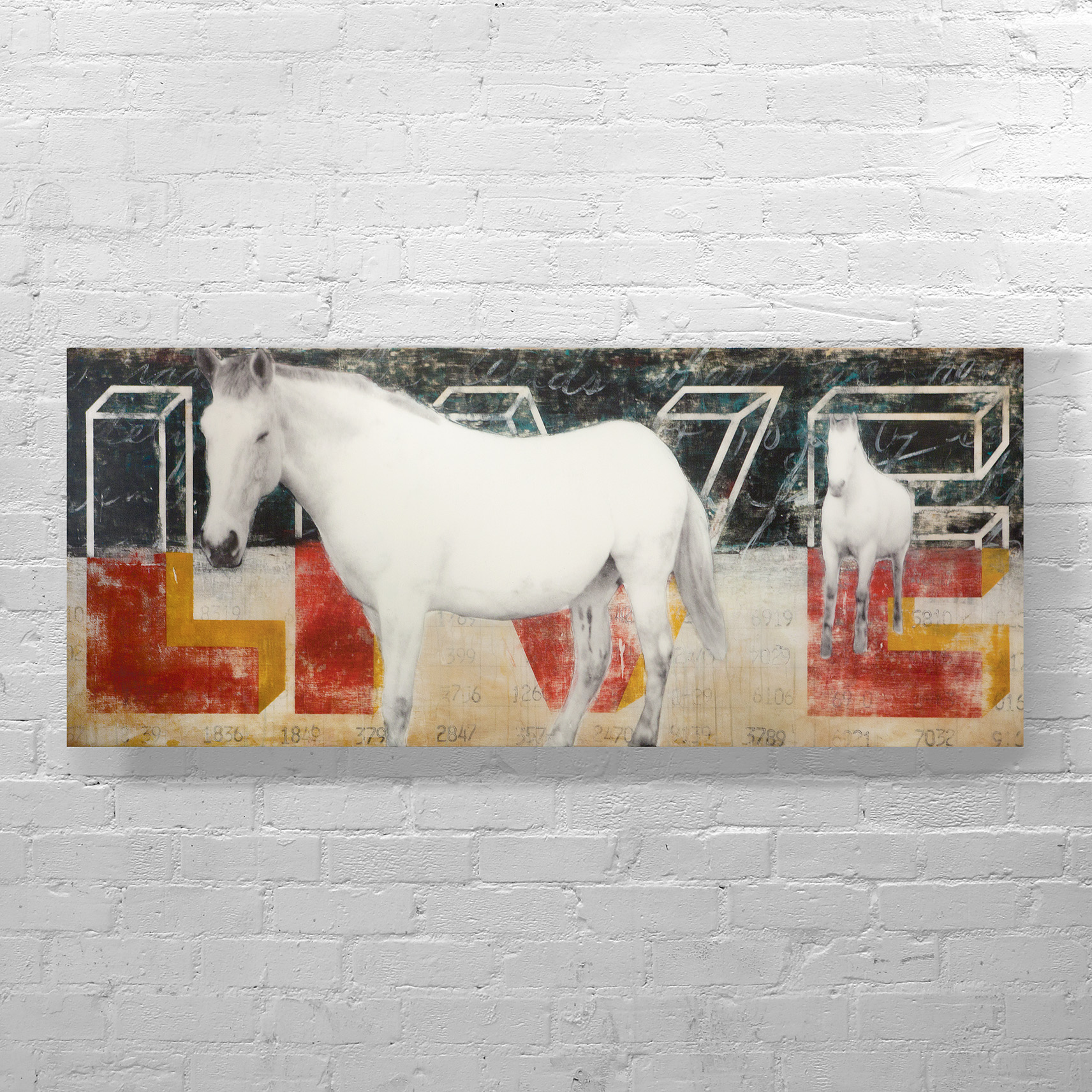 WHITE HORSES, 30 X 80, SOLD