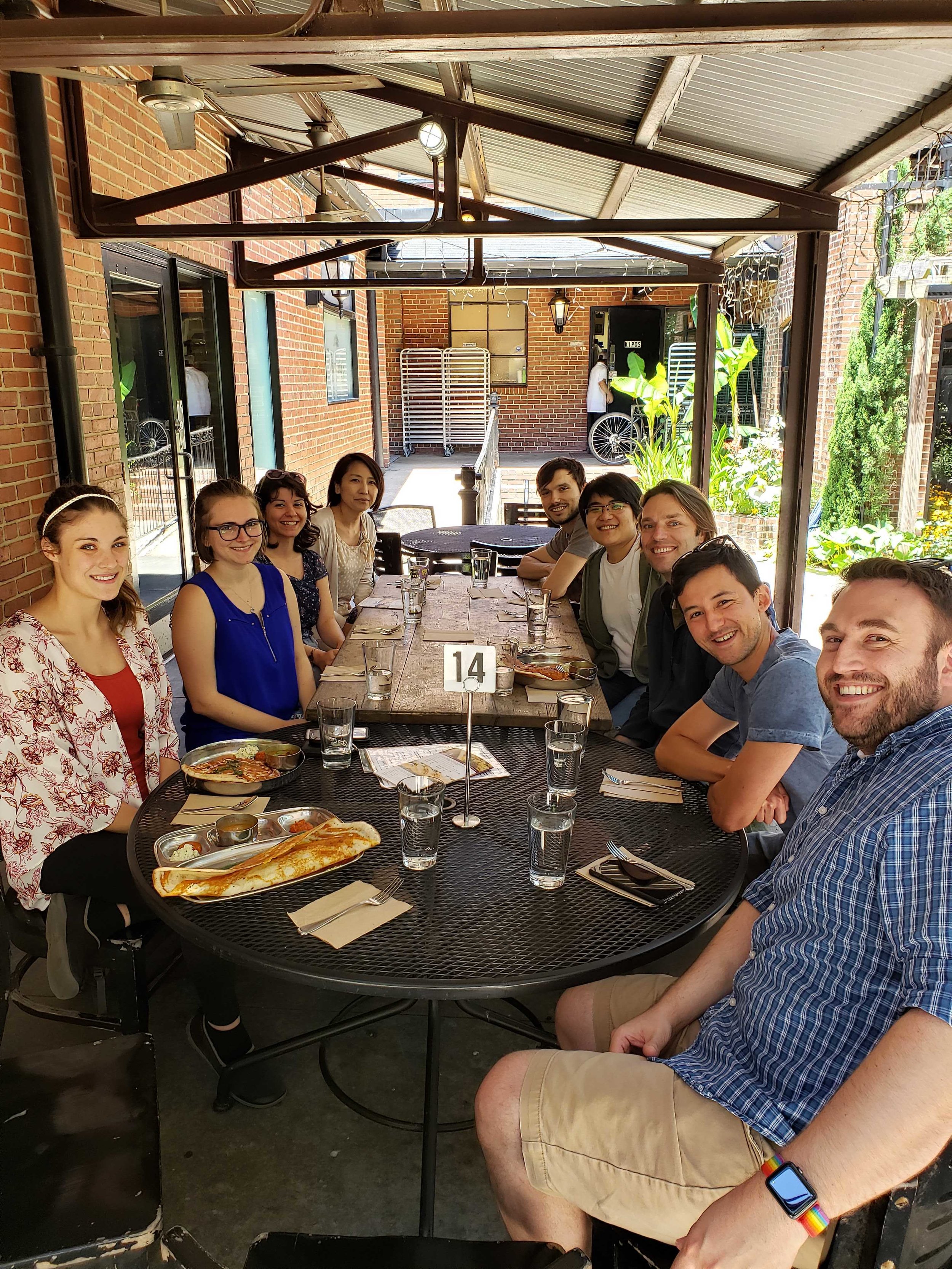 Lab lunch at Vimala's