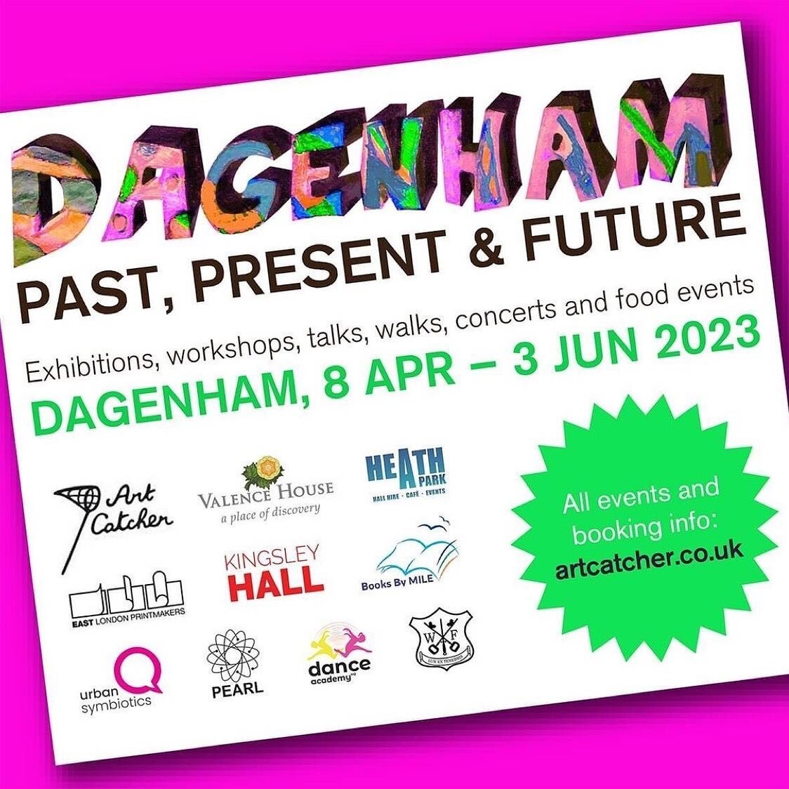 Repost from @artcatcherltd
&bull;
EXCITING TIMES! DAGENHAM: PAST, PRESENT &amp; FUTURE - Such a great, collaborative programme of events and exhibitions all for you to enjoy for free or next to nothing!
Have a good browse, and do tell all your friend