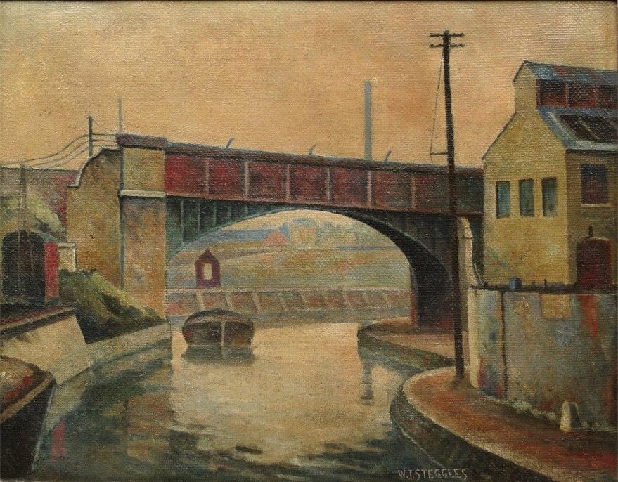 Repost from @eastlondongroup
&bull;
There are just nine viewing days left to catch our show, &quot;East London Group: Dorset Days&quot; 
@lighthousepoole 
 so, if you want to see it, you'd better be quick! &quot;Canal at Bow&quot; by Walter Steggles 