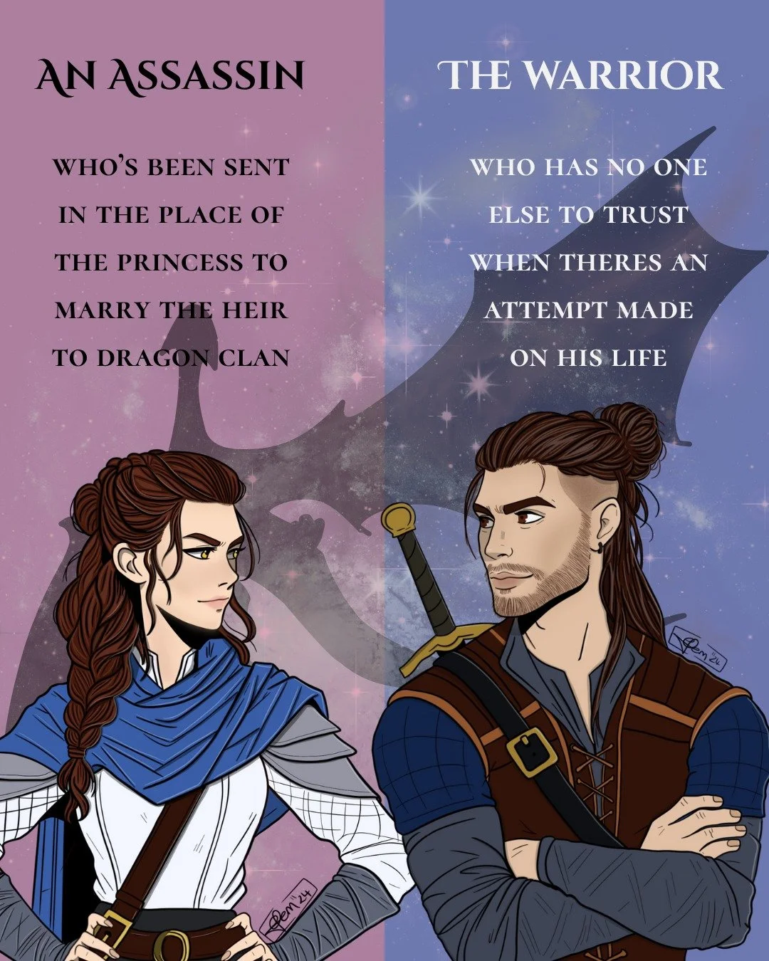 An assassin sent in the princess’s place.
A dragon clan heir marked for death.
When a marriage built on deception turns into a bond neither expected, they’ll have to decide whether their loyalty lies with their kingdoms… or each o