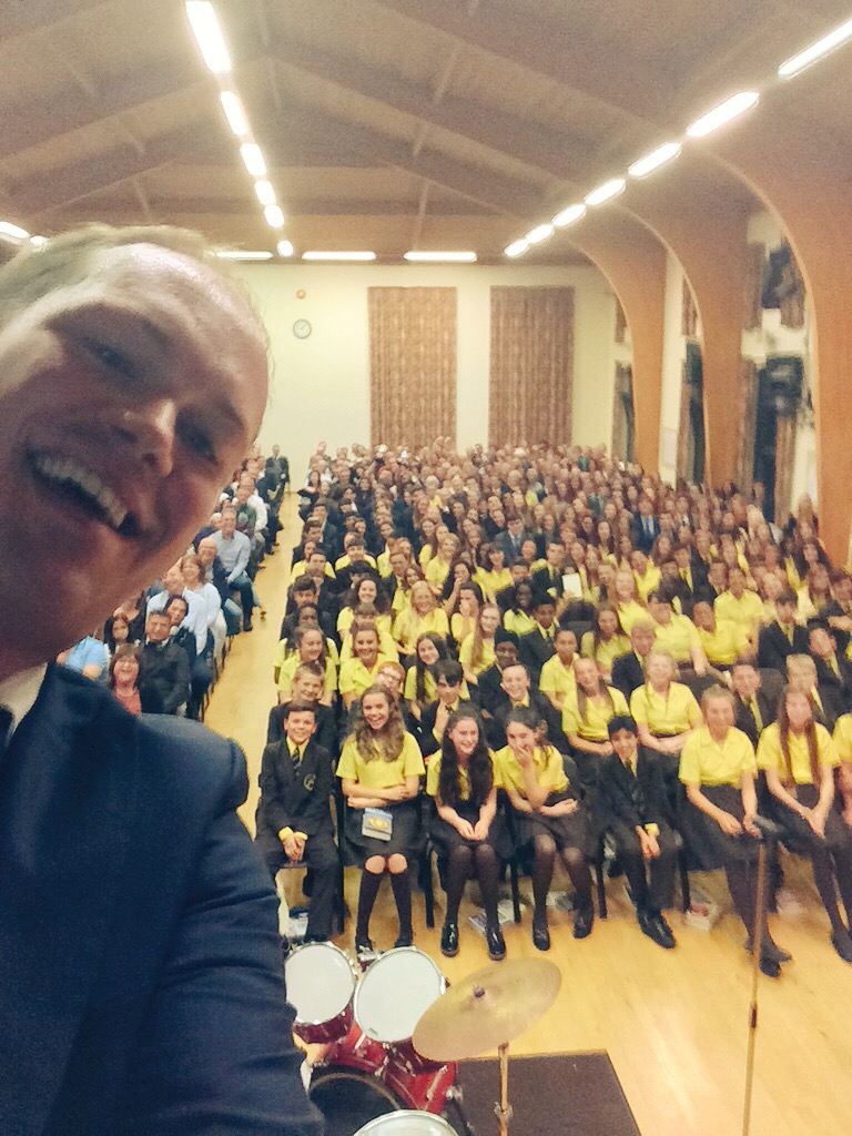 A post speech 'selfie'