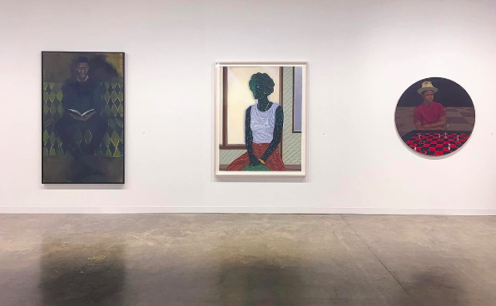Lynette Yiadom-Boakye (left) Toyin Ojih Odutola (center) Barkley L Hendricks (right) photo courtesy of @obia_thethird