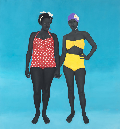 THE BATHERS 2015, 74 x 72 inches, Oil on Canvas 